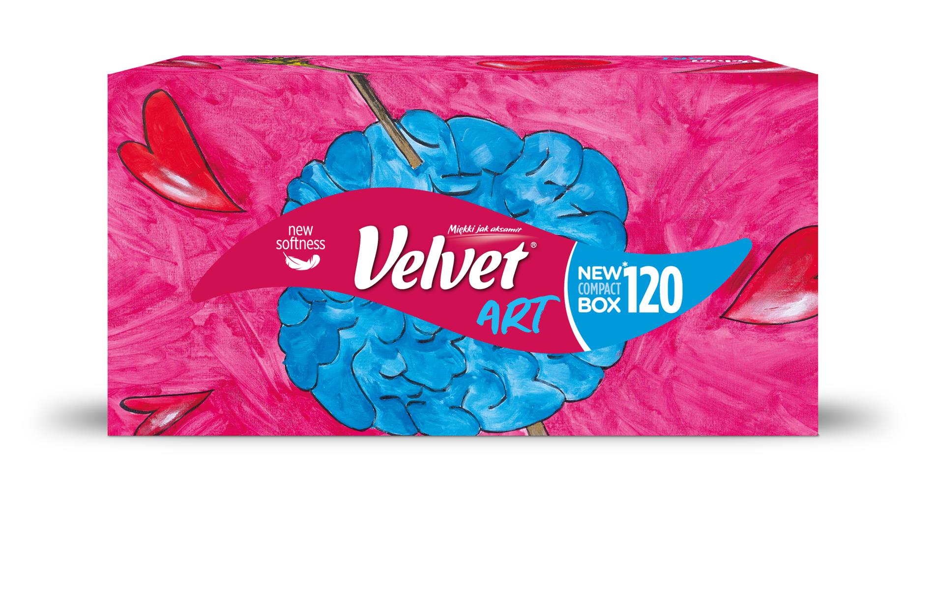 Levně Papírové kapesníčky Velvet - 3vrstvé, 120 ks
