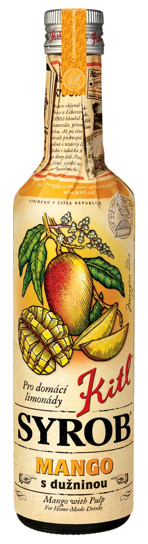 Levně Sirup Kitl Syrob - mango s dužinou, 0,5 l