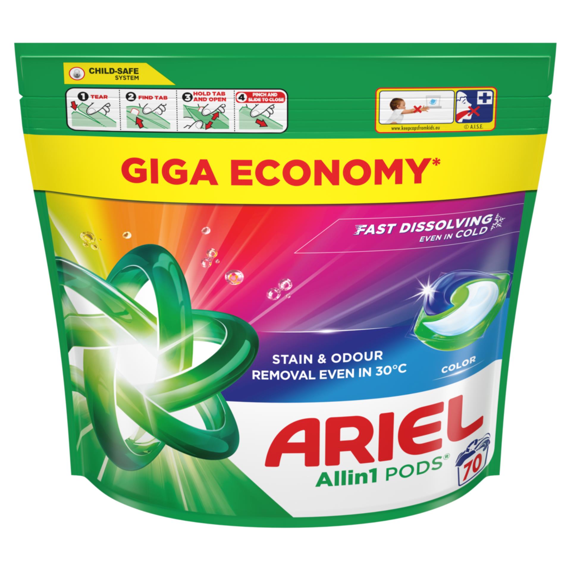 Kapsle na praní Ariel All in 1 PODS  Color -  70 pracích dávek