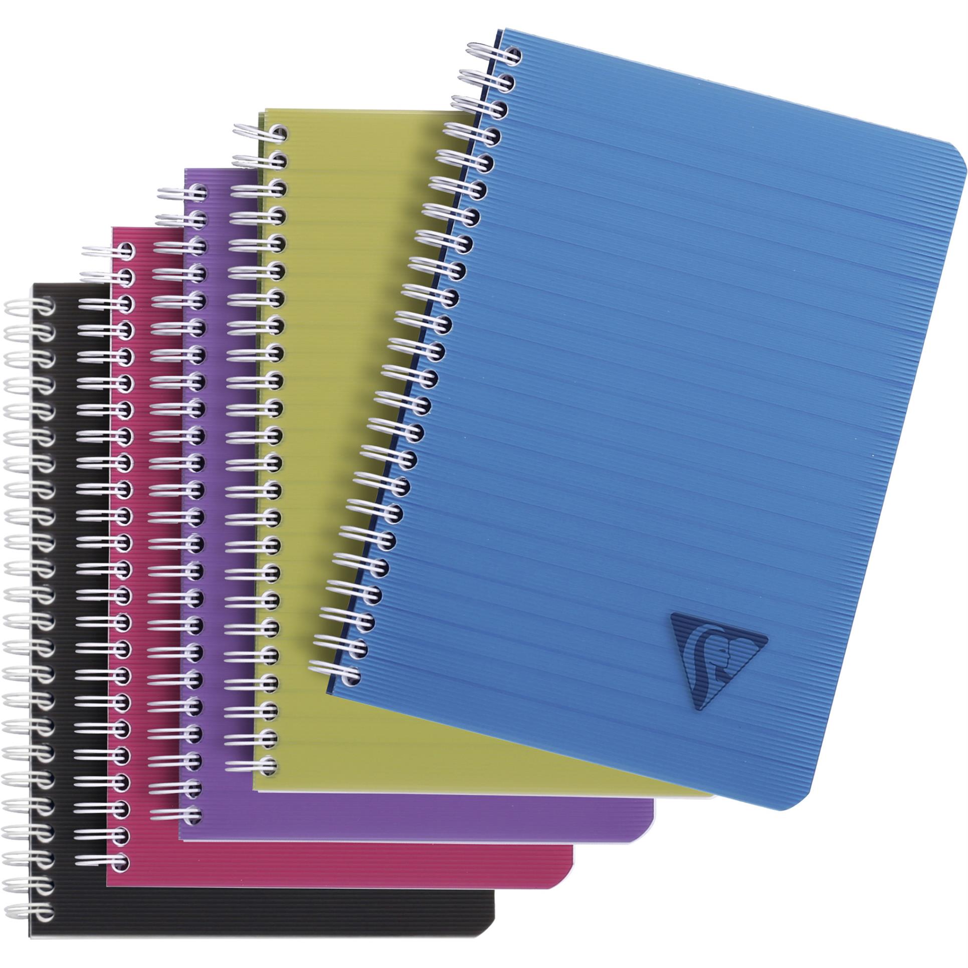 Levně Clairefontaine Kroužkový zápisník Linicolor Intensive - A5, 90 listů, linkovaný