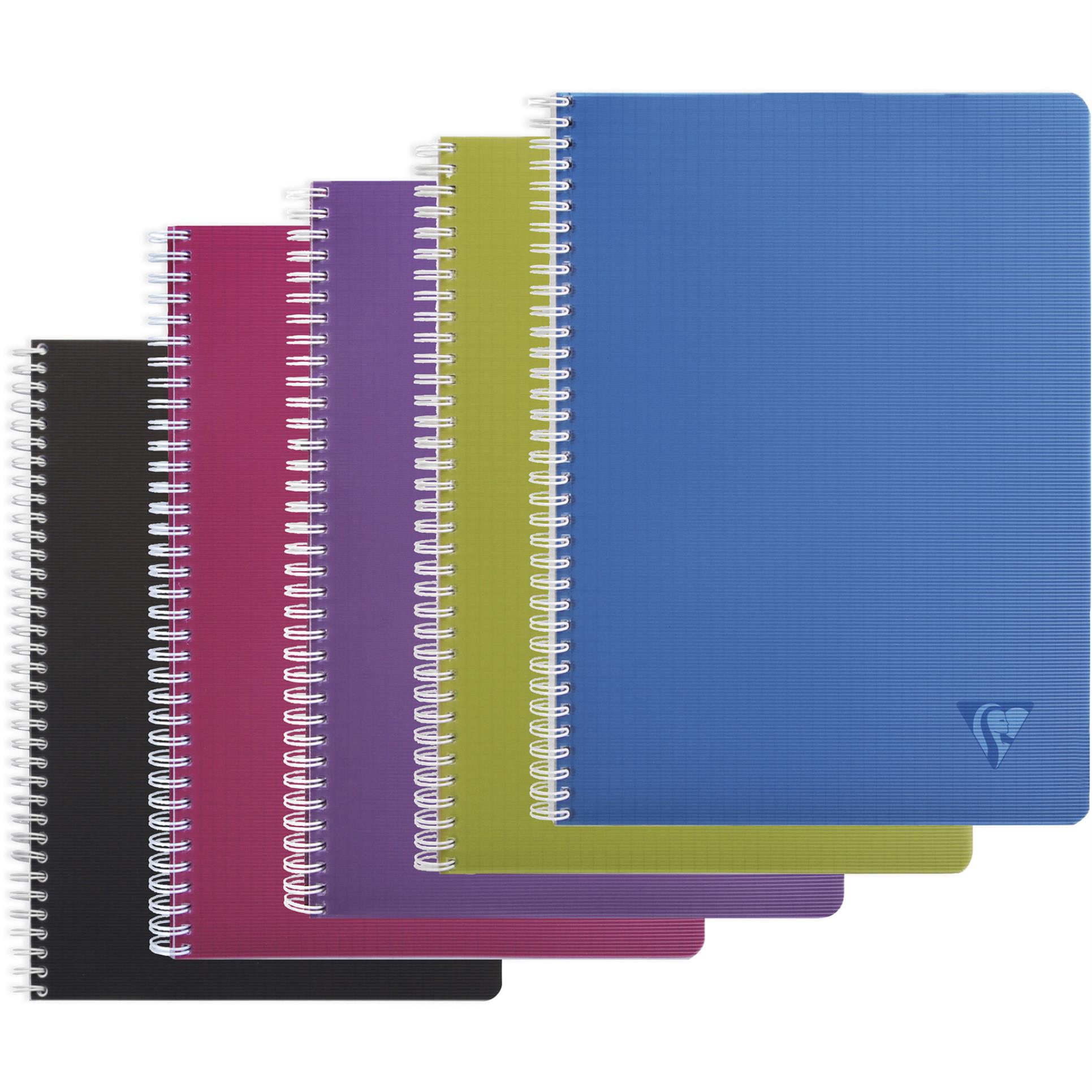 Clairefontaine Kroužkový zápisník Linicolor Intensive -  A4, 90 listů, čtverečkovaný