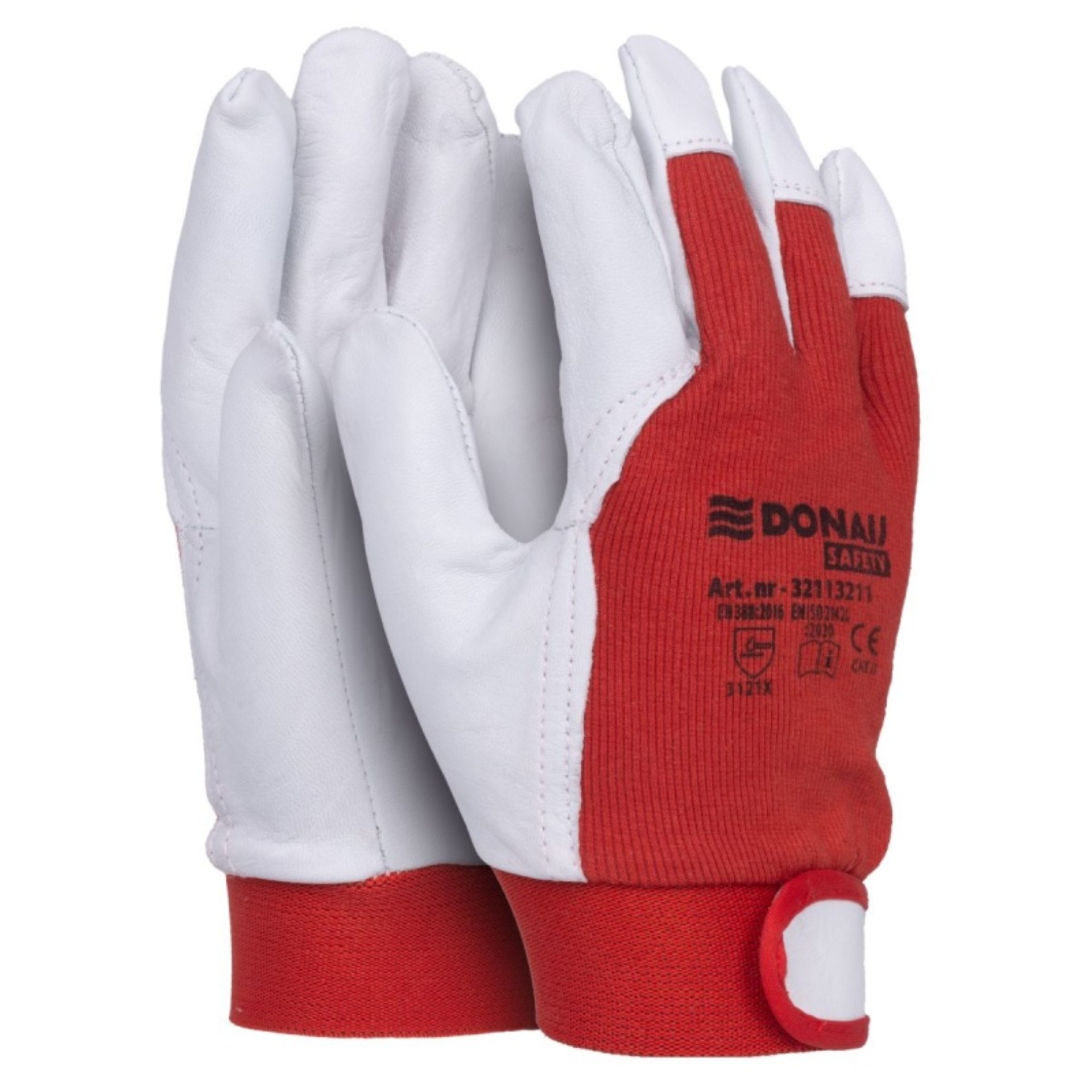 Rukavice Donau Safety - kožené dlaně, vel. 7/S