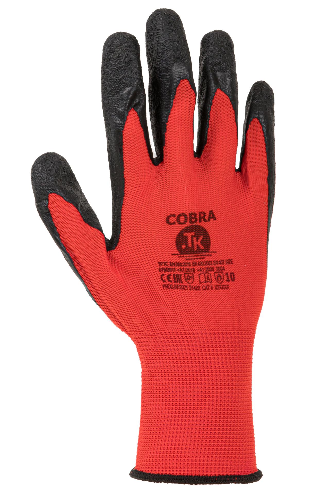 Rukavice Cobra TK Gloves - červené, vel. 8
