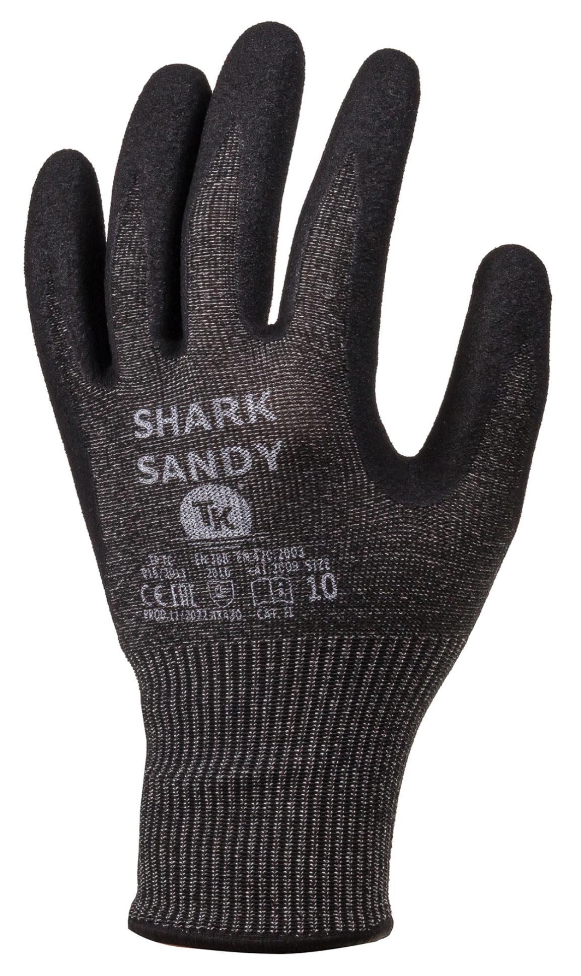 Rukavice TK Shark - protiřezné, černé, vel. 11