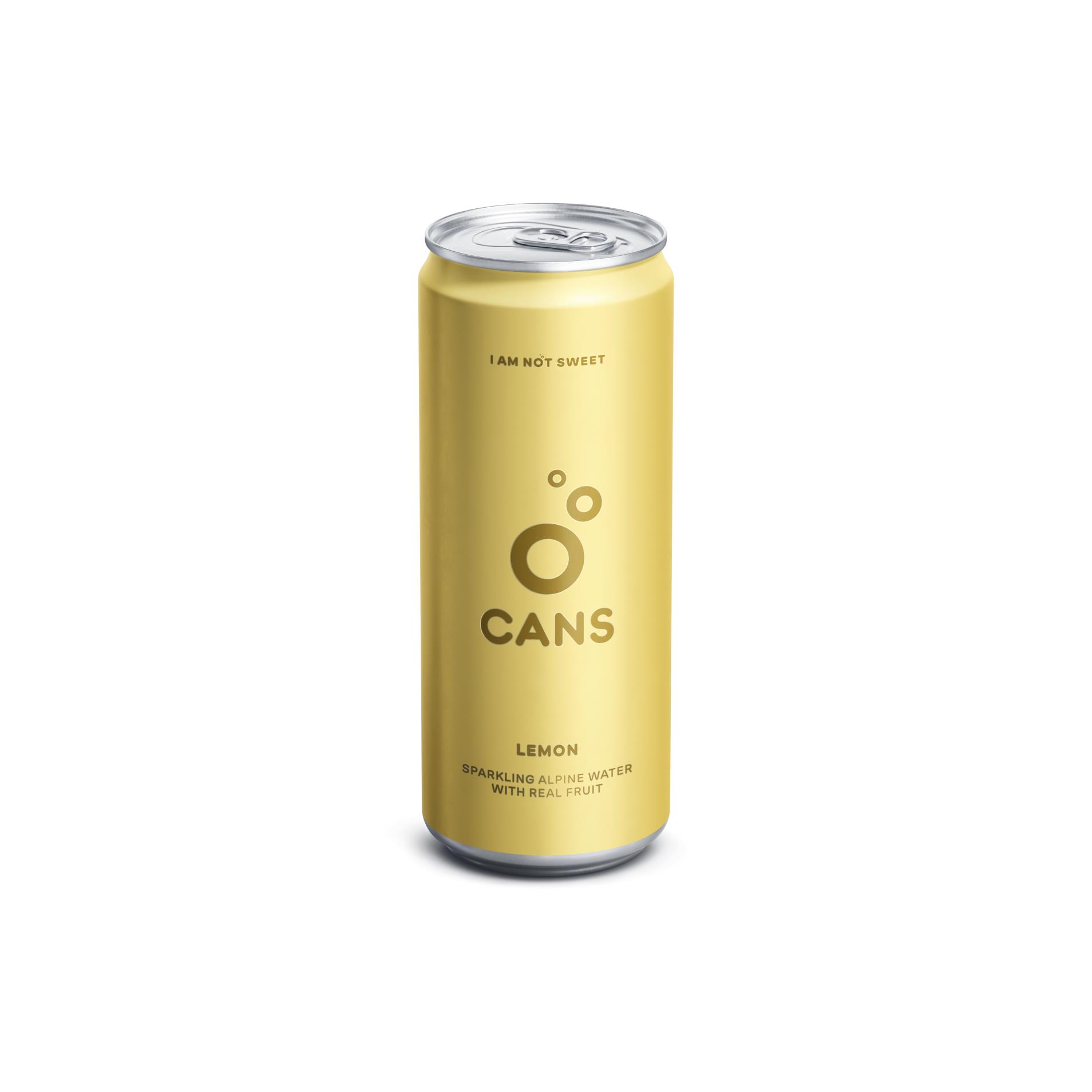 Levně Pramenitá voda Cans - citron a limetka, plech, 24x 0,33 l