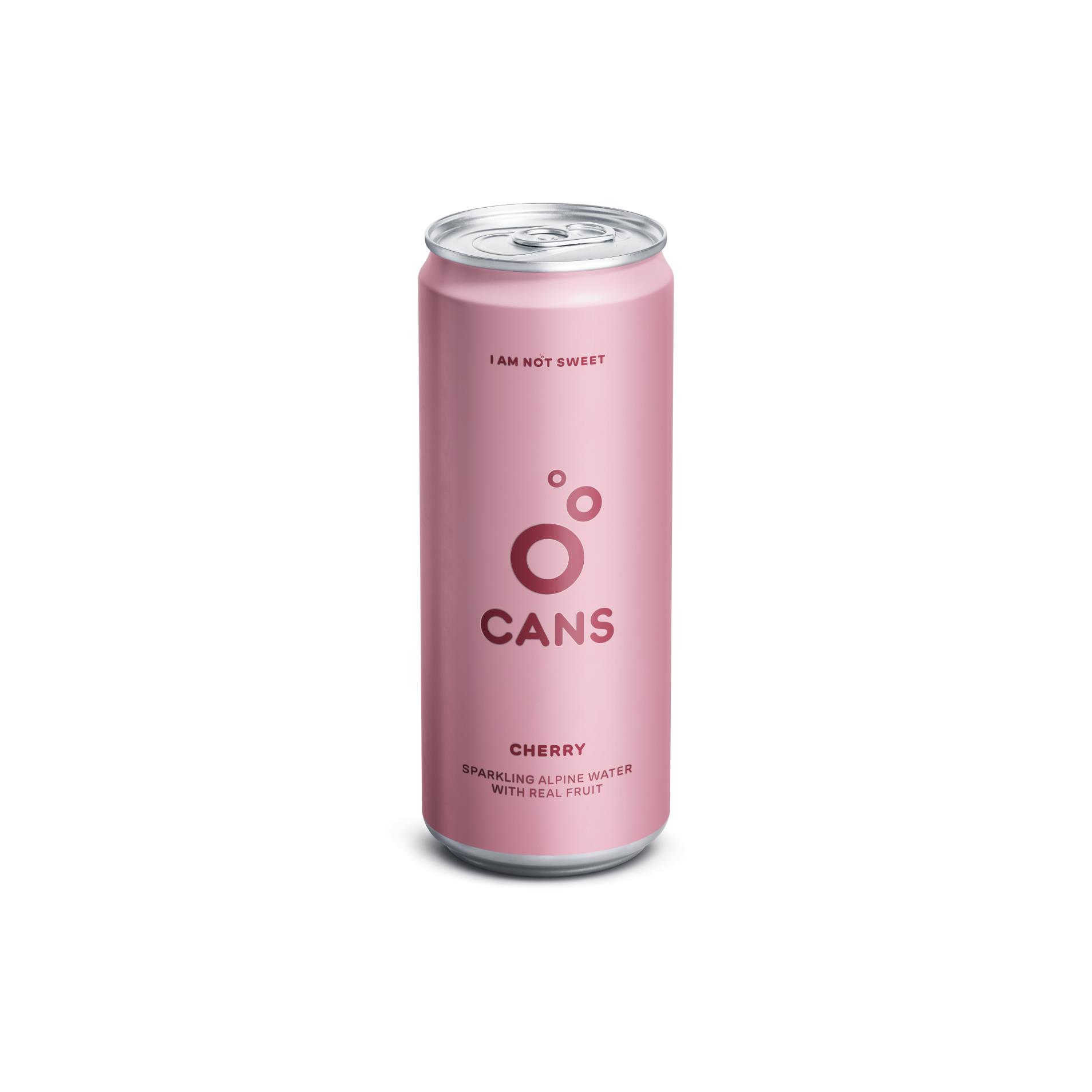 Levně Pramenitá voda Cans - višeň a třešeň, plech, 24x 0,33 l