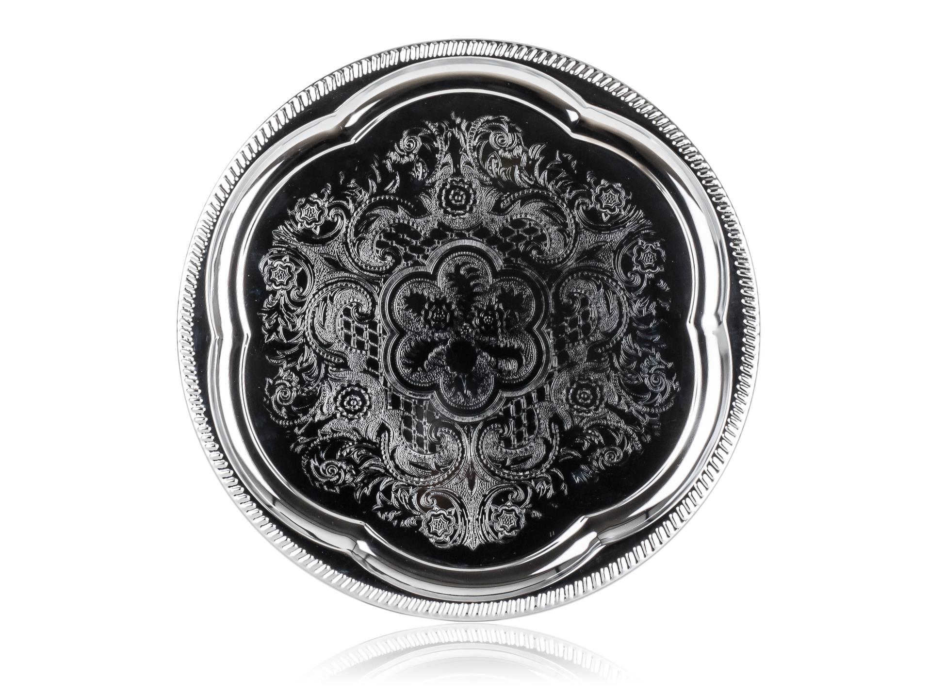 Tác Banquet Akcent - chrom, kulatý, průměr 35 cm