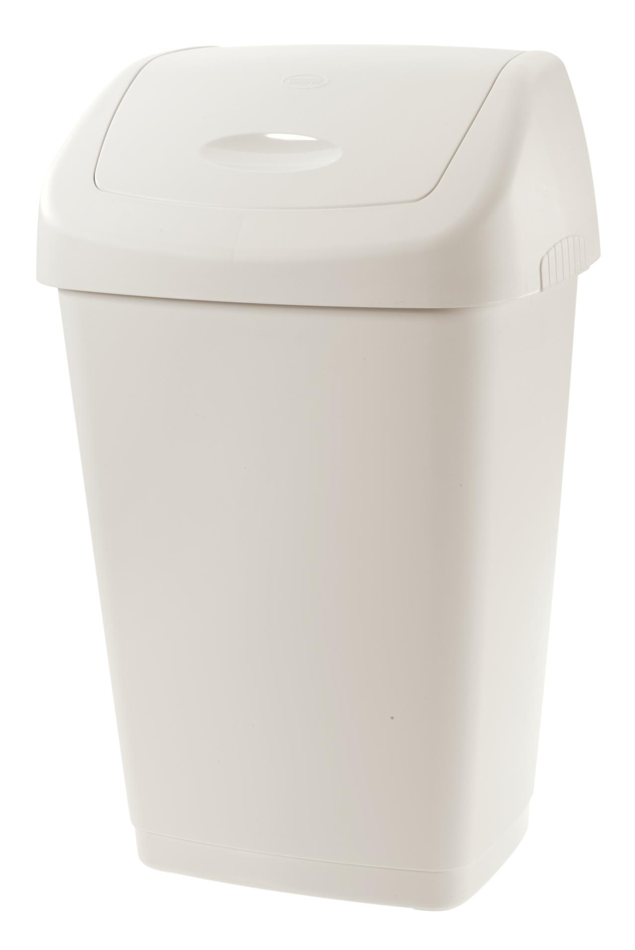 Levně Odpadkový koš Tontarelli Aurora - s víkem, bílý, 25 l