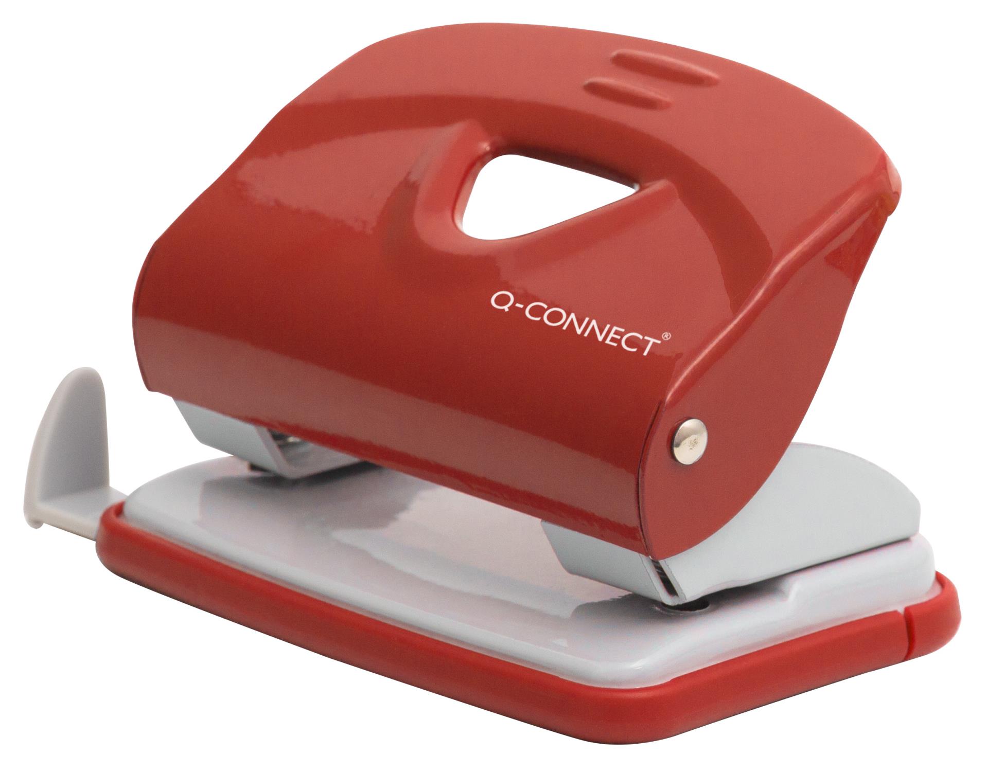 Levně Děrovačka Q-Connect - 20 listů, červená