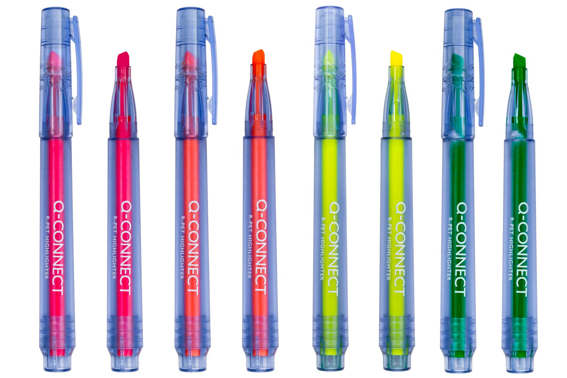 Zvýrazňovač Q-Connect Eco PET - sada 4x3 barvy