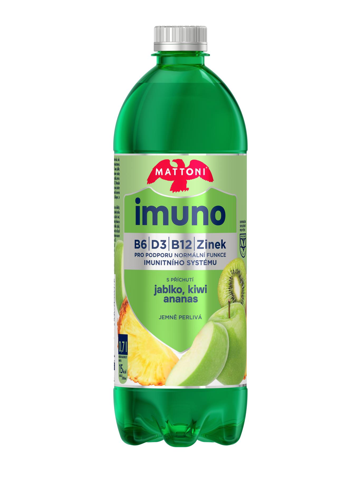 Levně Minerální voda Mattoni Imuno - jablko, ananas a kiwi, pet, 6x 0,7 l