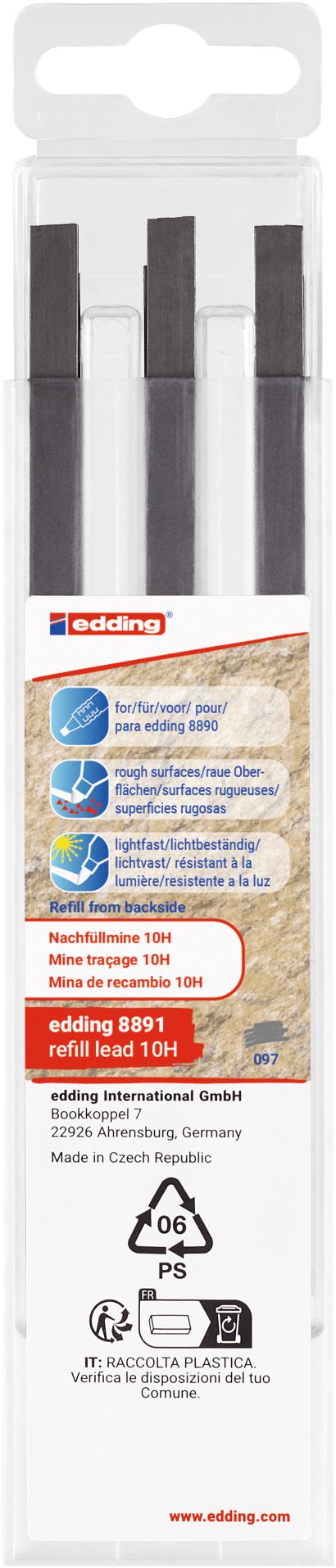 Levně Náhradní tuhy edding 8891 - 10H, 6 ks