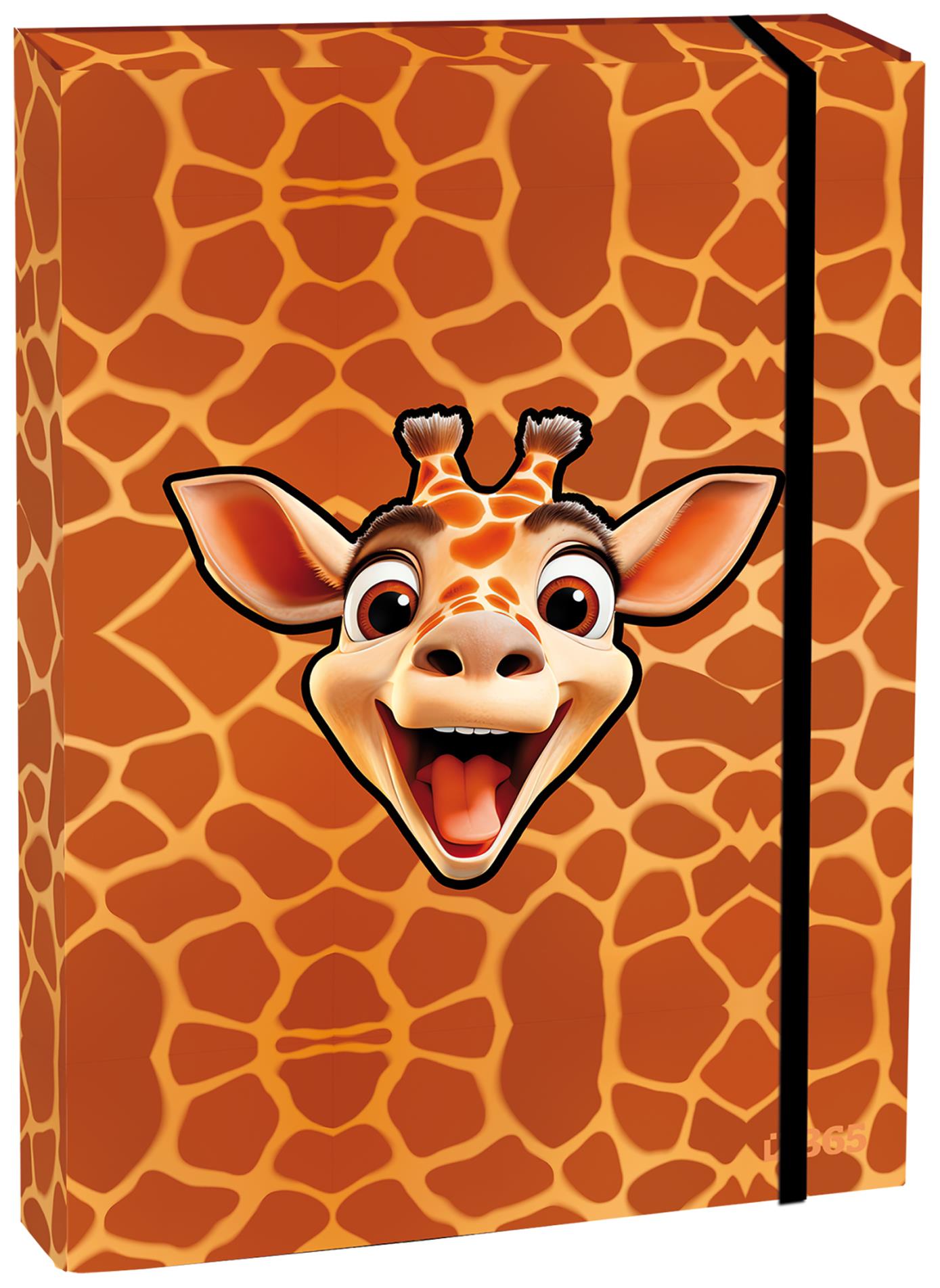 Box na sešity A4 - s klopou, Giraffe