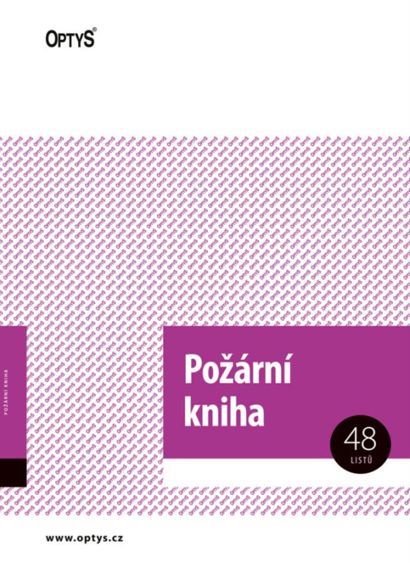 Levně Optys 1230 Požární kniha - brožovaná vazba A4