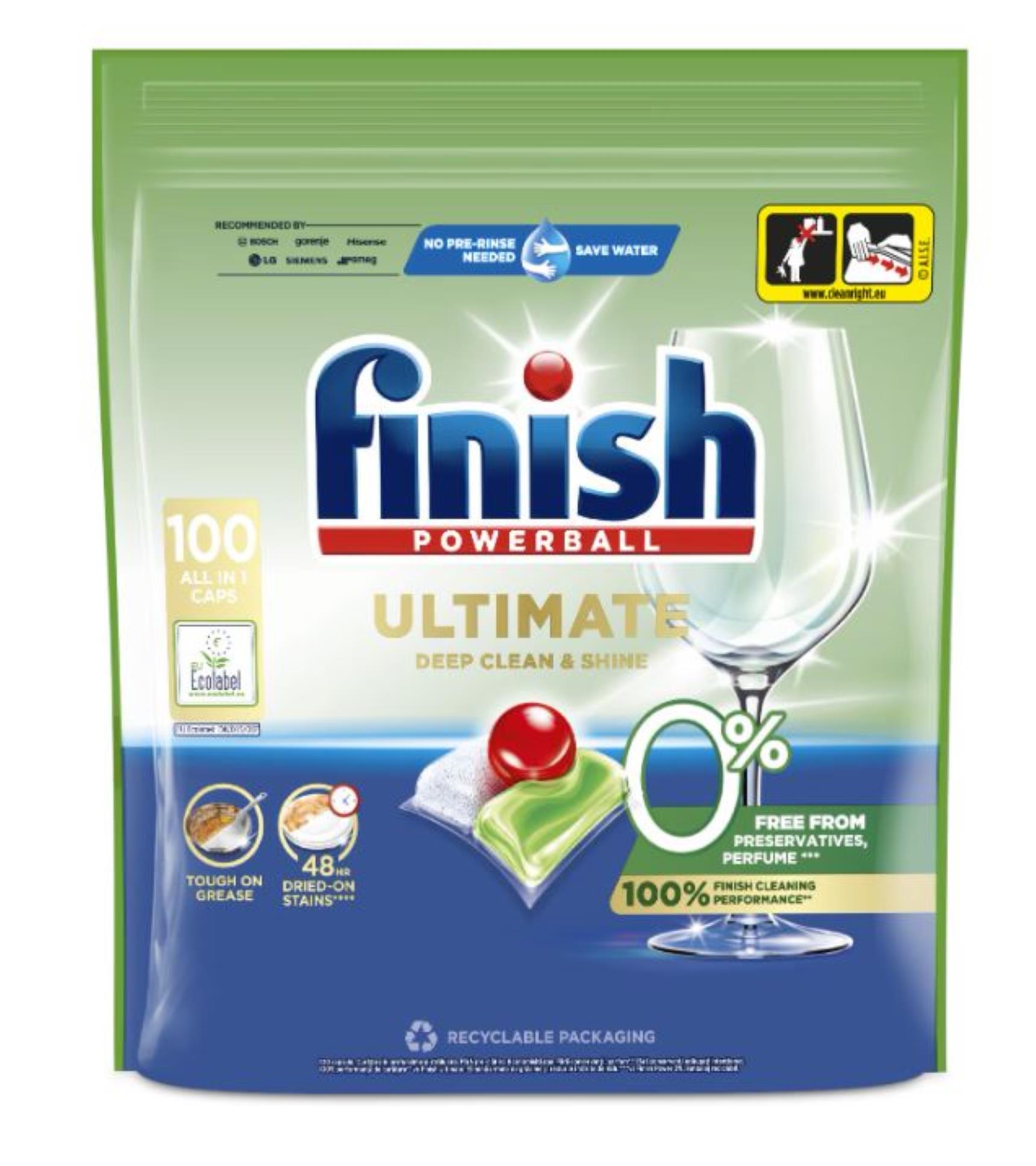 Finish Ultimate 0% All in 1 kapsle do myčky nádobí