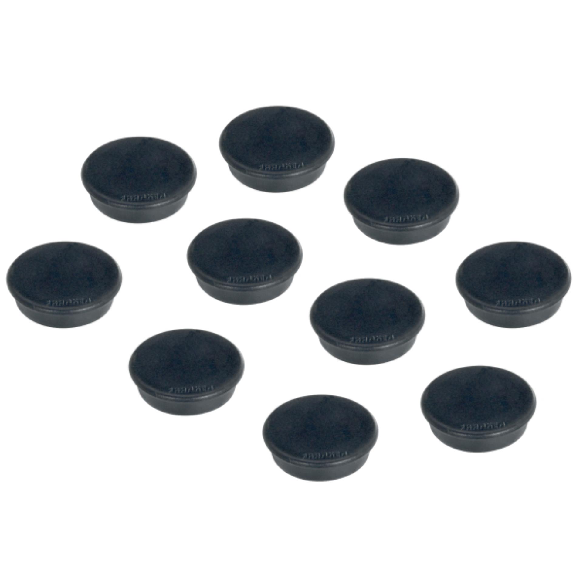 Sada magnetů Franken - 38 mm, černý, 10 ks