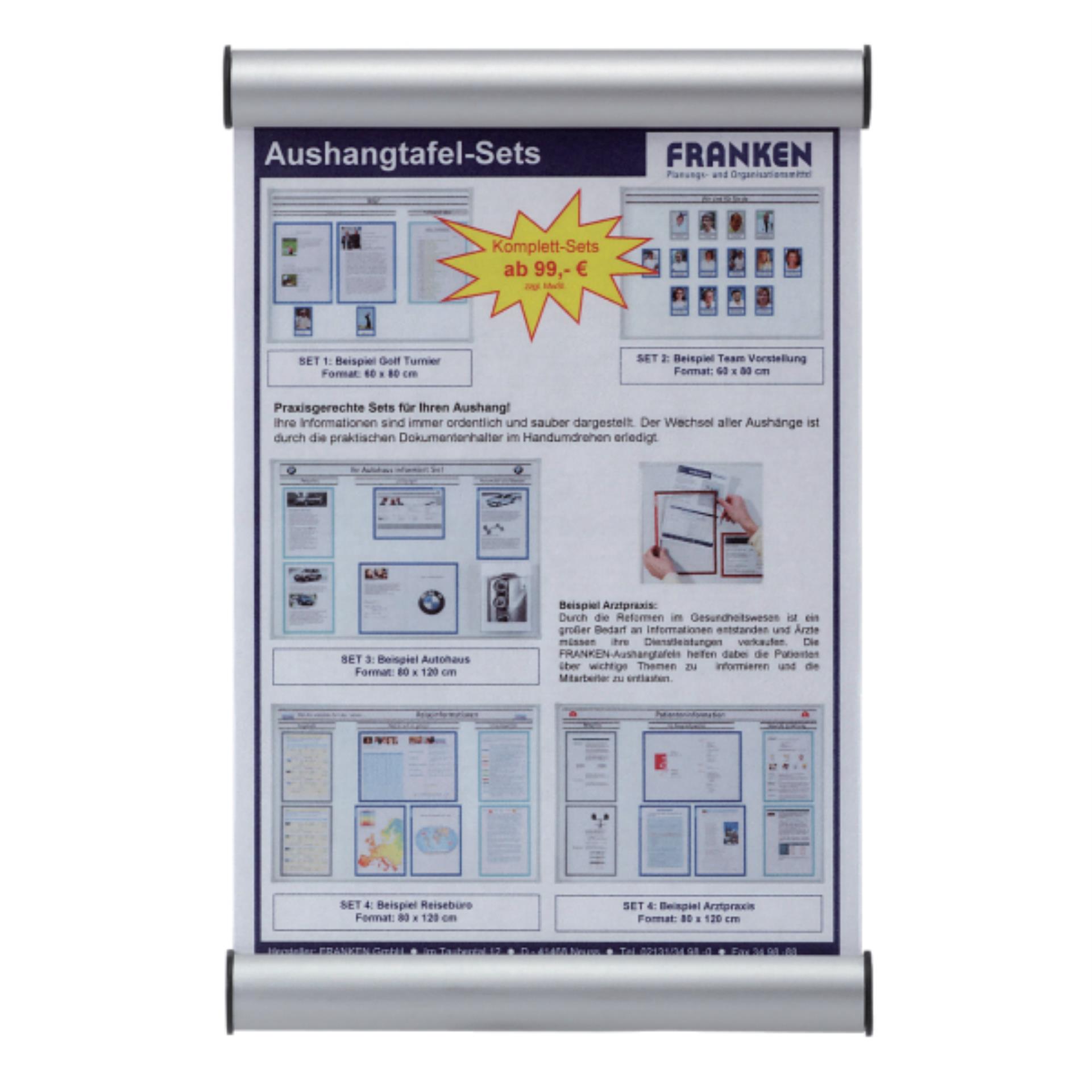 Dveřní tabulka Franken - A4, stříbrná