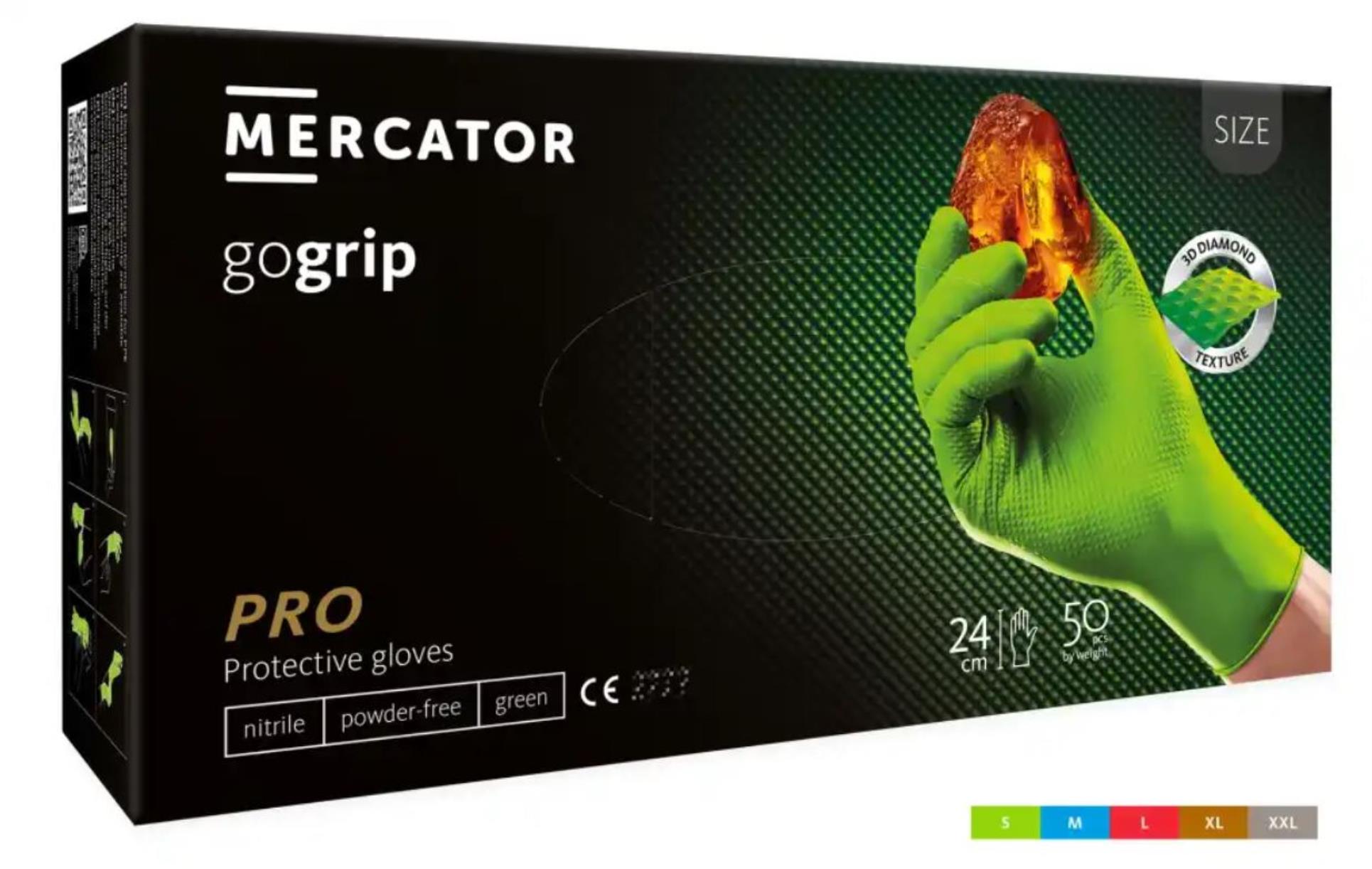 Levně Rukavice Mercator Gogrip - zelené, vel. L