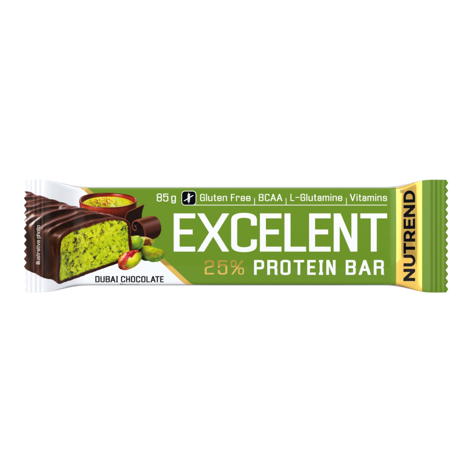 Levně Proteinová tyčinka Nutrend - Excelent, dubajská čokoláda, 85 g