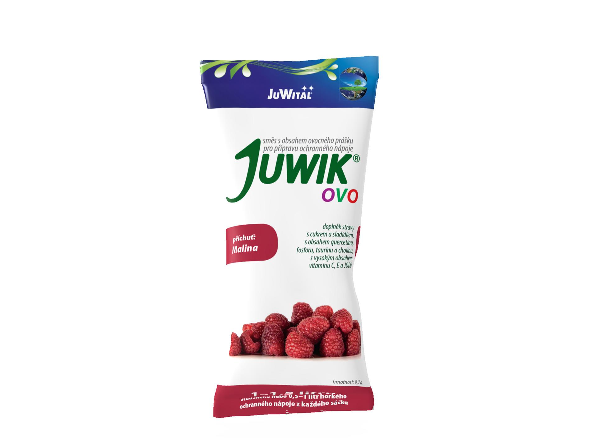 Ochranný nápoj Juwik Ovo - malina, 20 ks