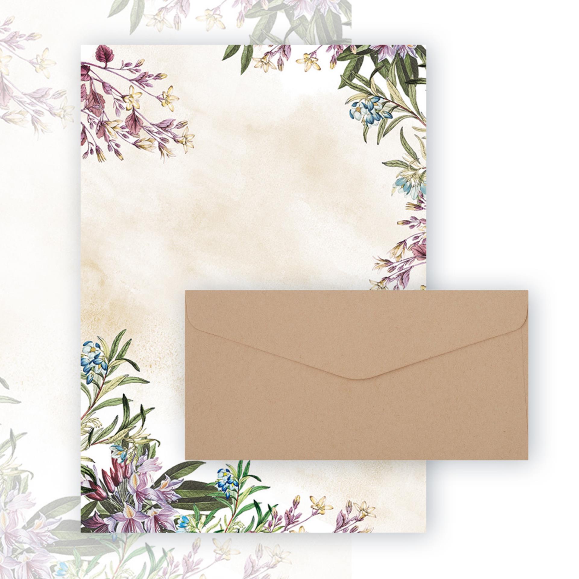 Galeria Papieru Dopisní sada - 10 obálek DL Nature, tmavě modré, 20 listů papíru A4, Umbria, sada 30 ks