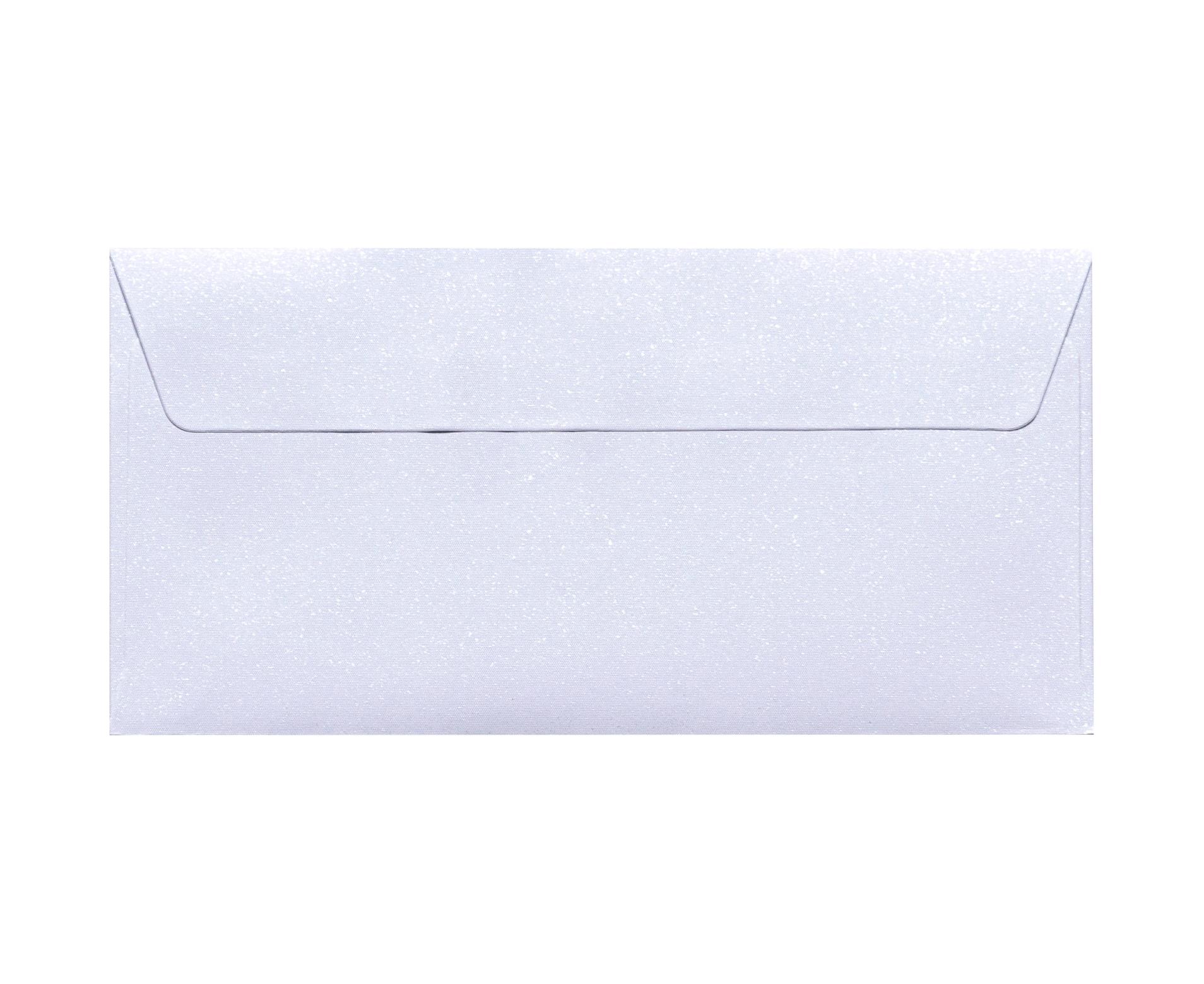 Galeria Papieru Ozdobné obálky Mika - DL, 120 g/m2, bílé se třpytkami, 10 ks