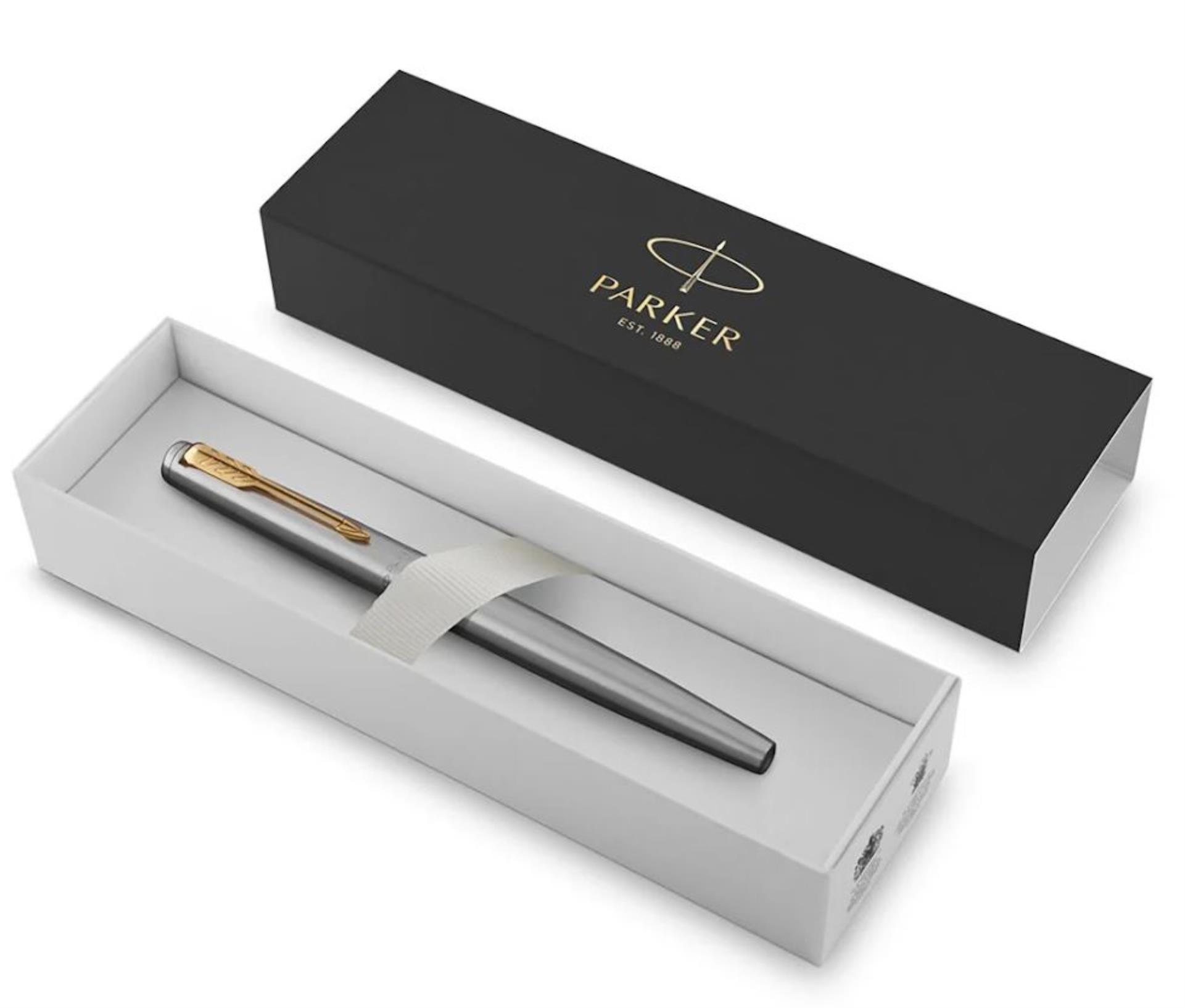 Parker   Plnicí pero Parker Jotter Stainless Steel - hrot M, zlatý klip