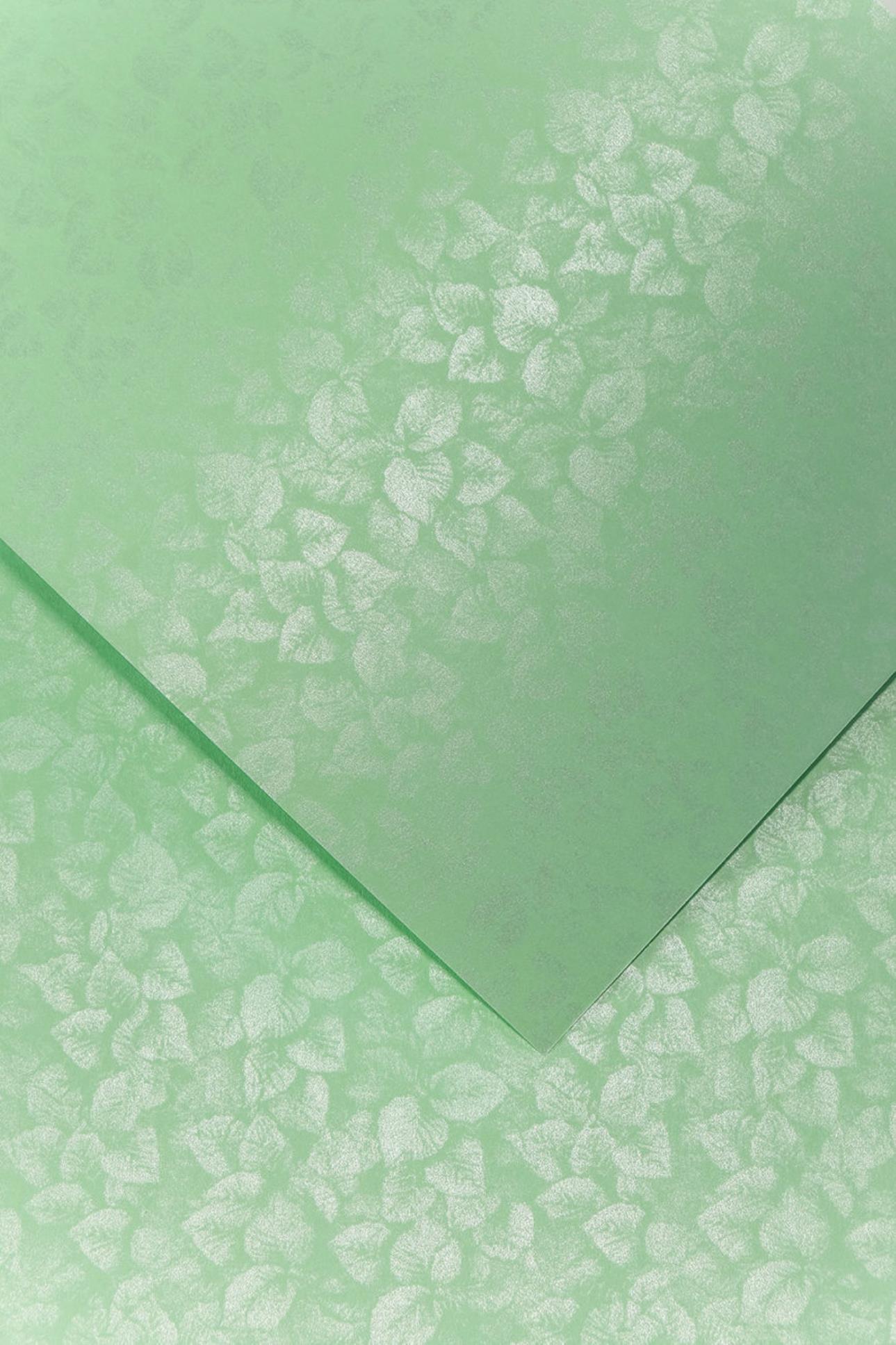 Galeria Papieru Ozdobný papír A4 Leaves - 250 g/m2, světle zelený, 20 ks