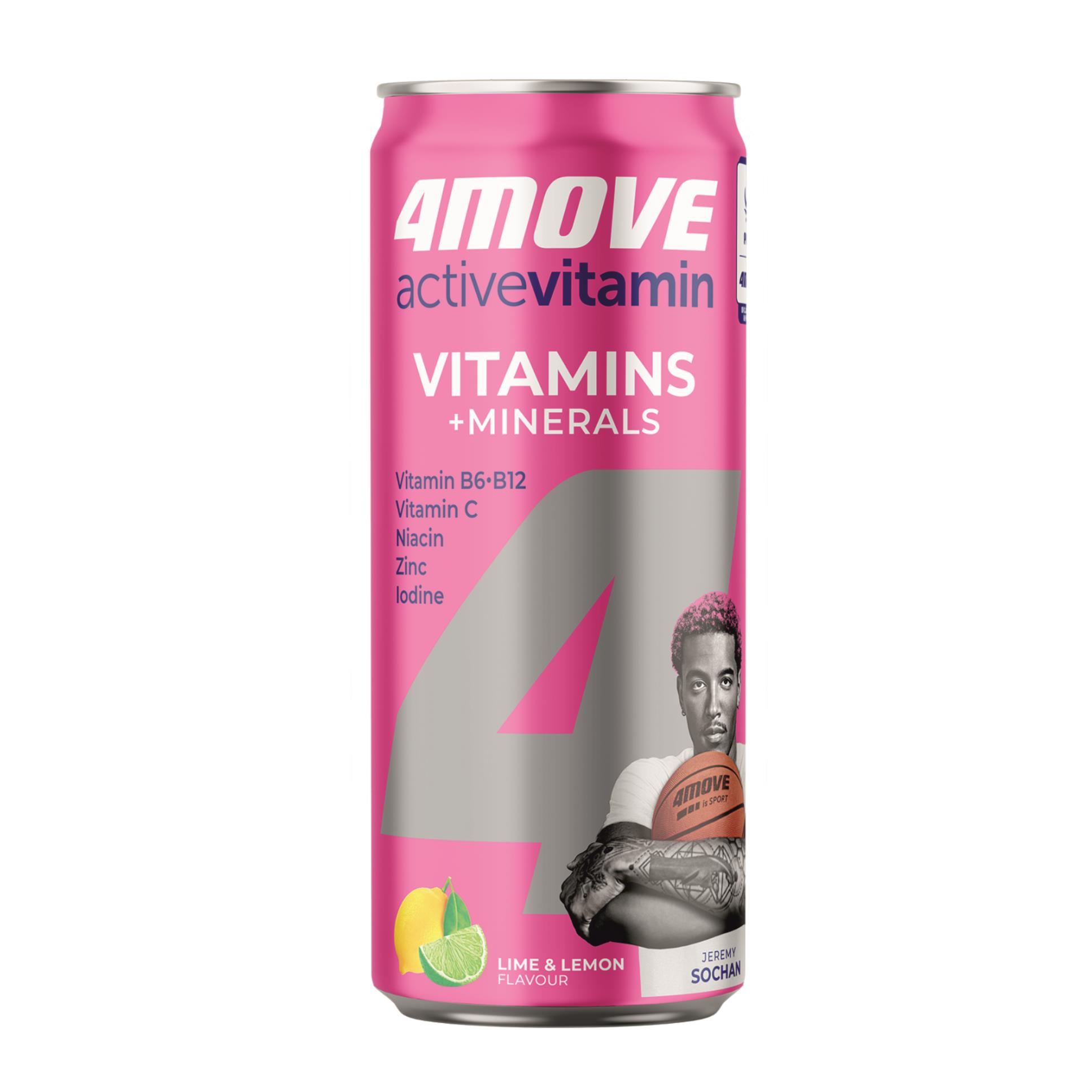 Vitamínová voda 4Move - minerály, plech, 24x 0,33l