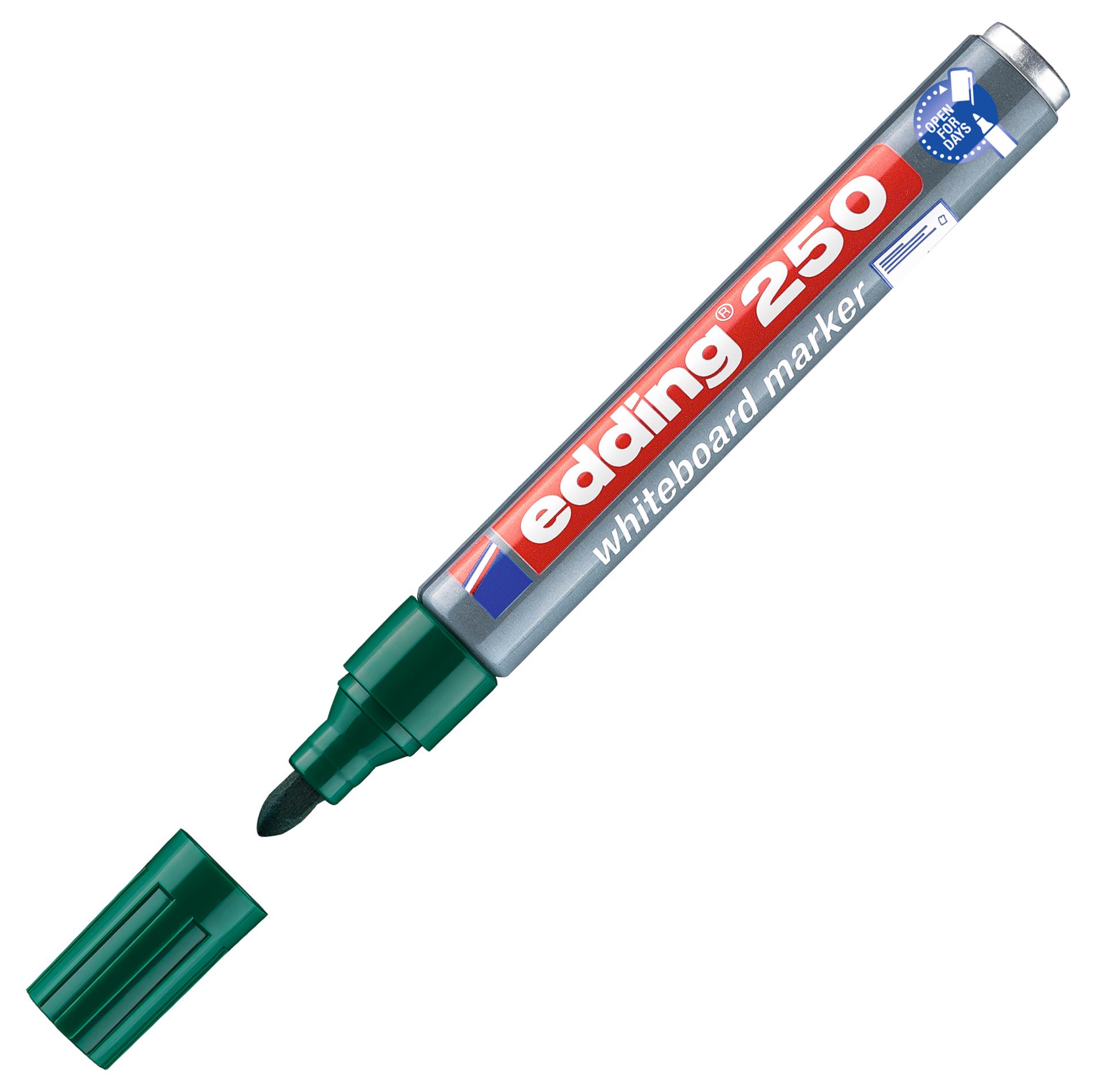 Levně Popisovač na bílé tabule Edding 250 - kulatý hrot, zelený