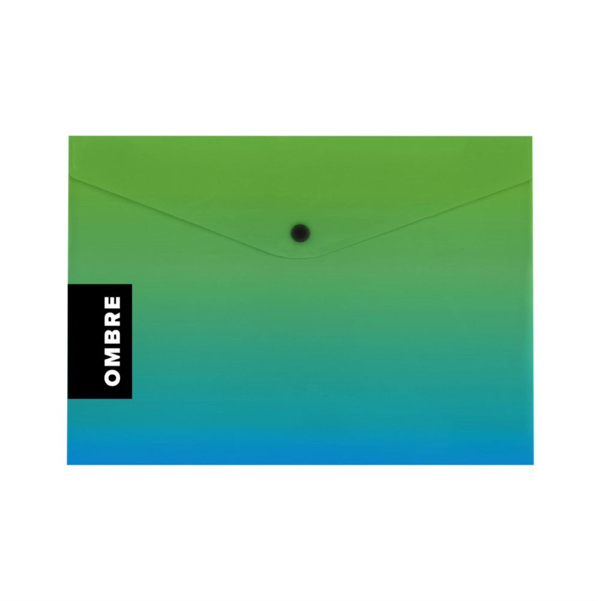 Psaníčko s drukem A5 zelené OMBRE