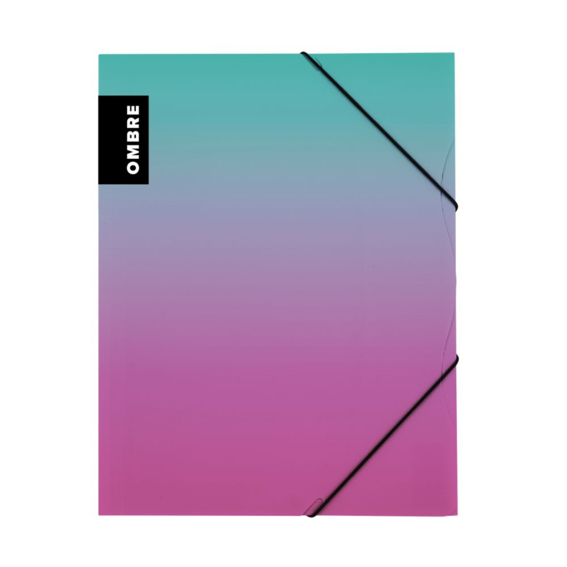 Desky s chlopněmi a gumičkou Ombre - A4, plastové, růžové, 1 ks