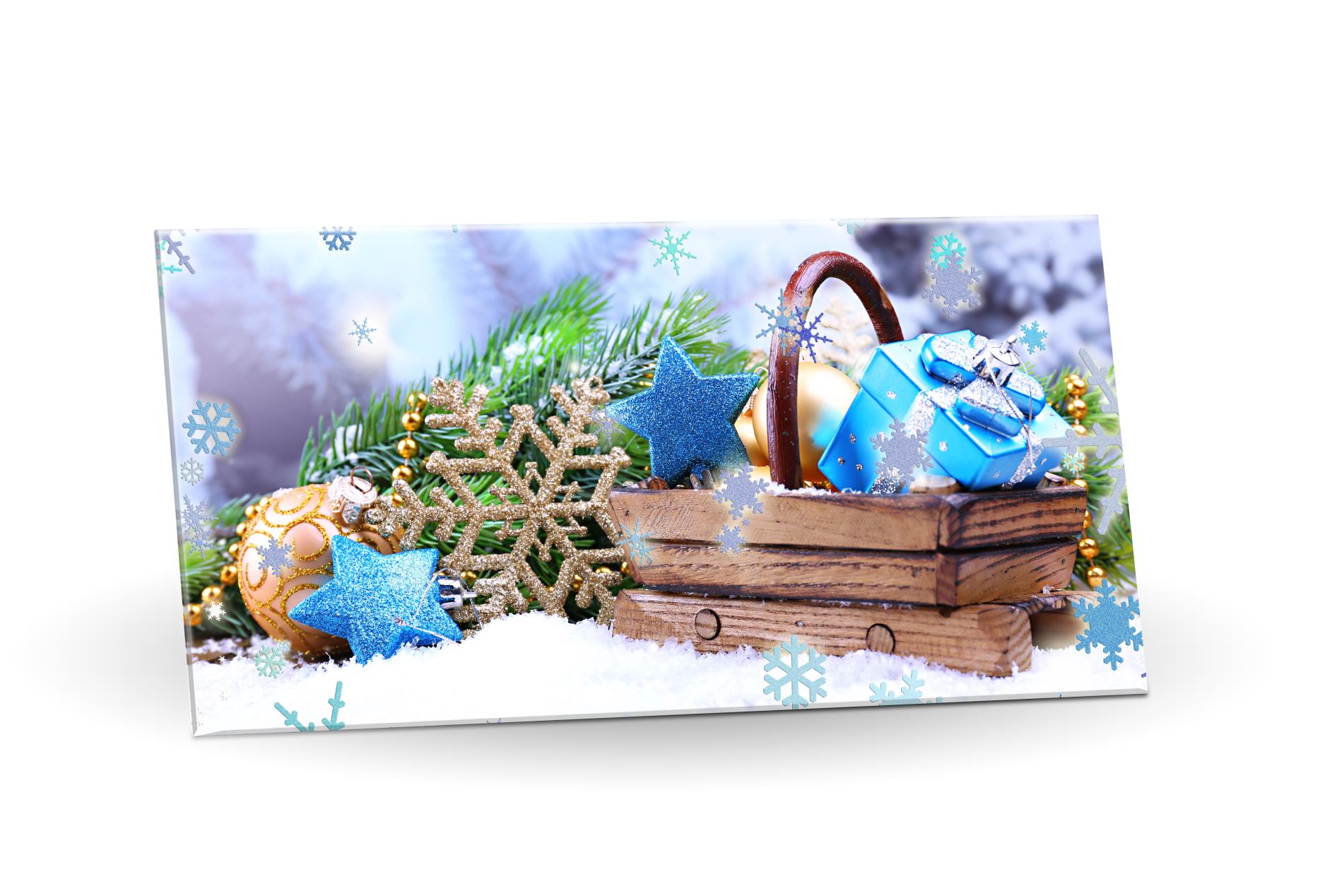 Mléčná čokoláda s mandlemi a malinami, Vánoční košík, 175 g