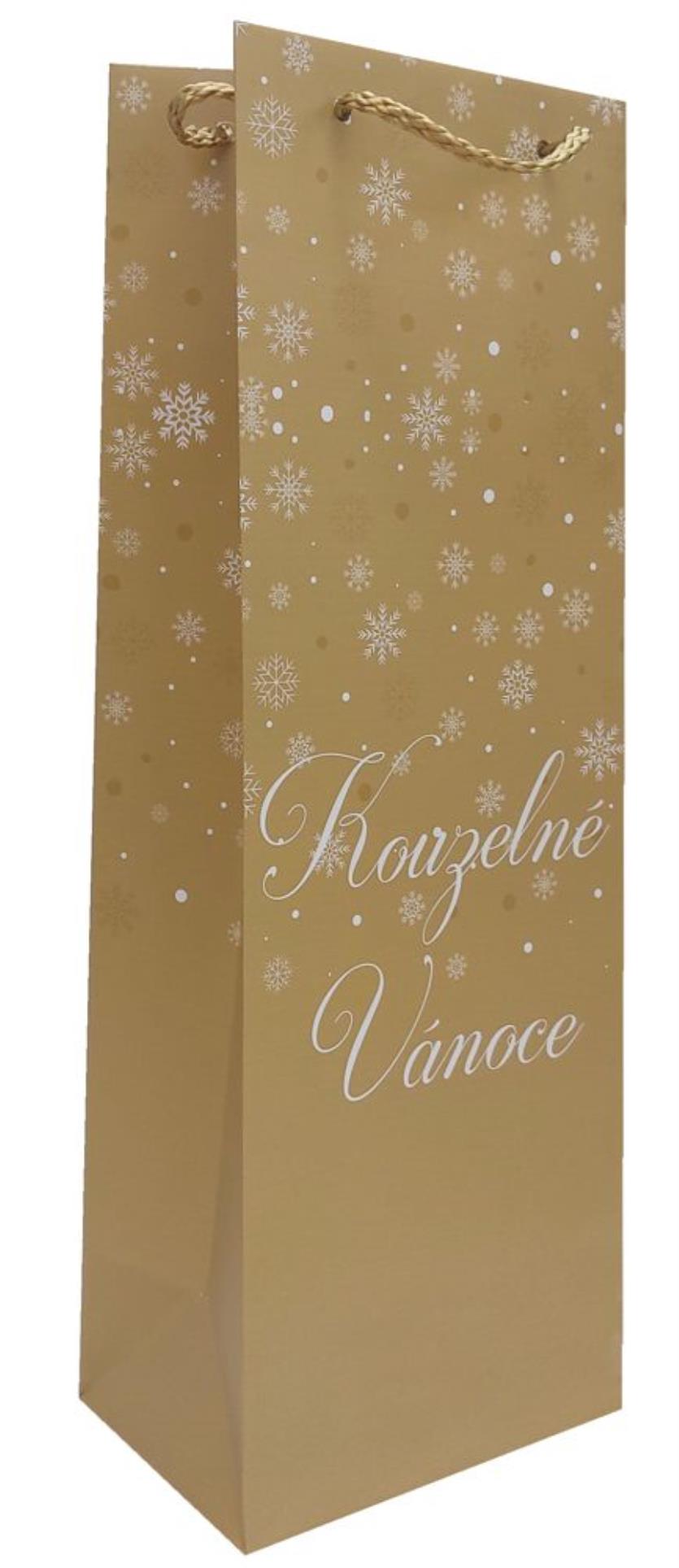 Vánoční taška na láhev, Kouzelné Vánoce, 12 x 35 x 9 cm