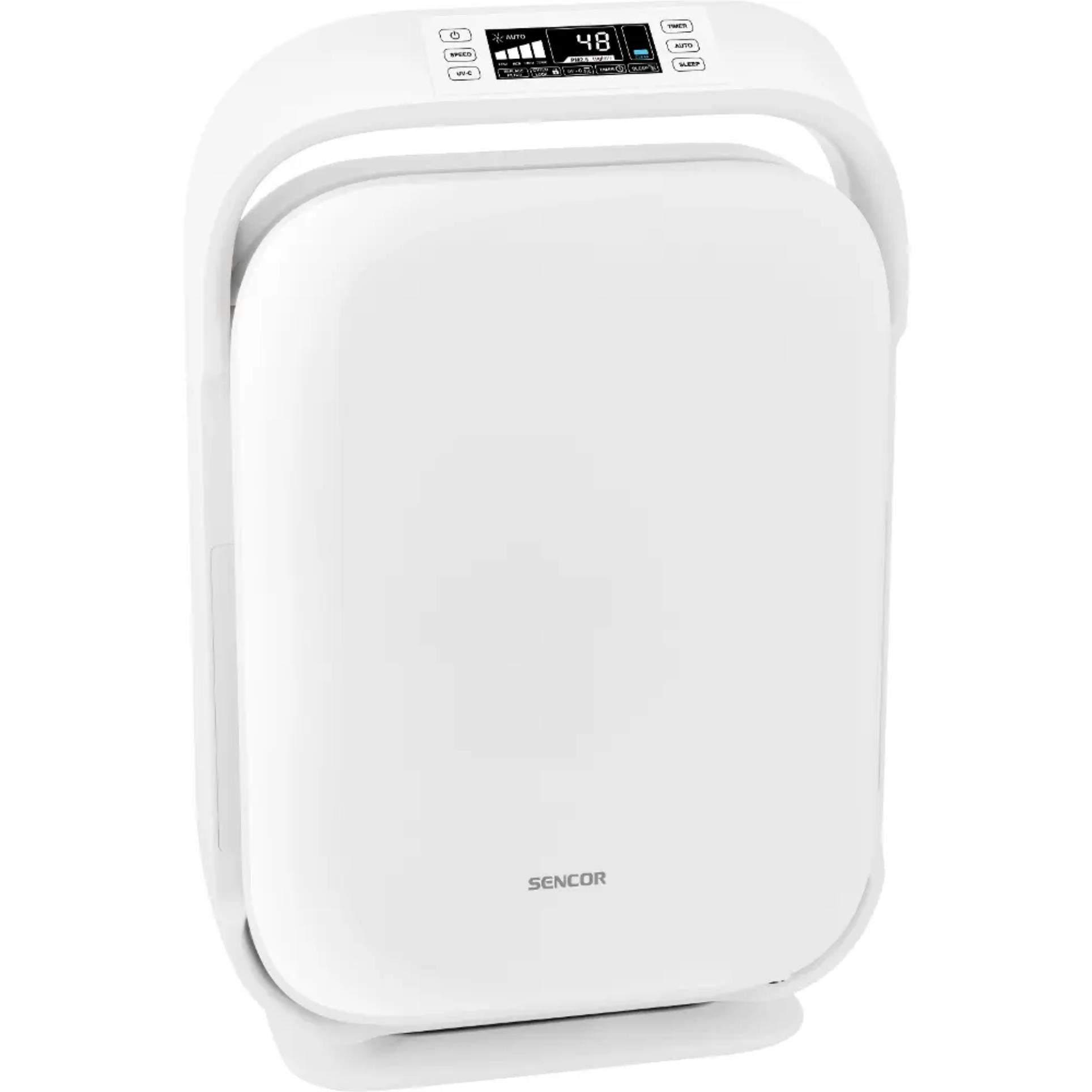 Čistička vzduchu Sencor SHA 9400WH - LCD displej, CADR 483 m3/h, 8-stupňová filtrace, bílá