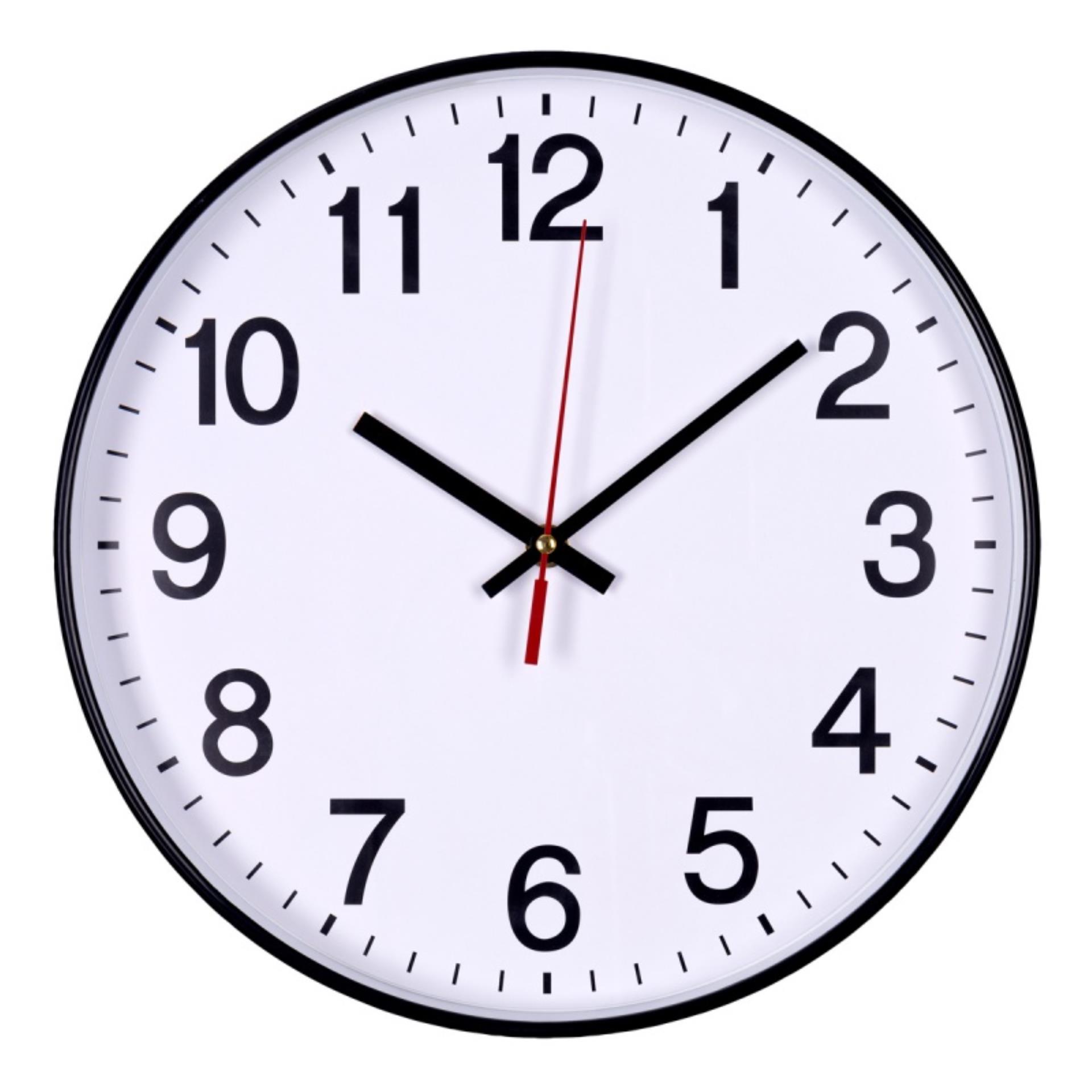 Levně Nástěnné hodiny Office Products - průměr 30 cm, černé