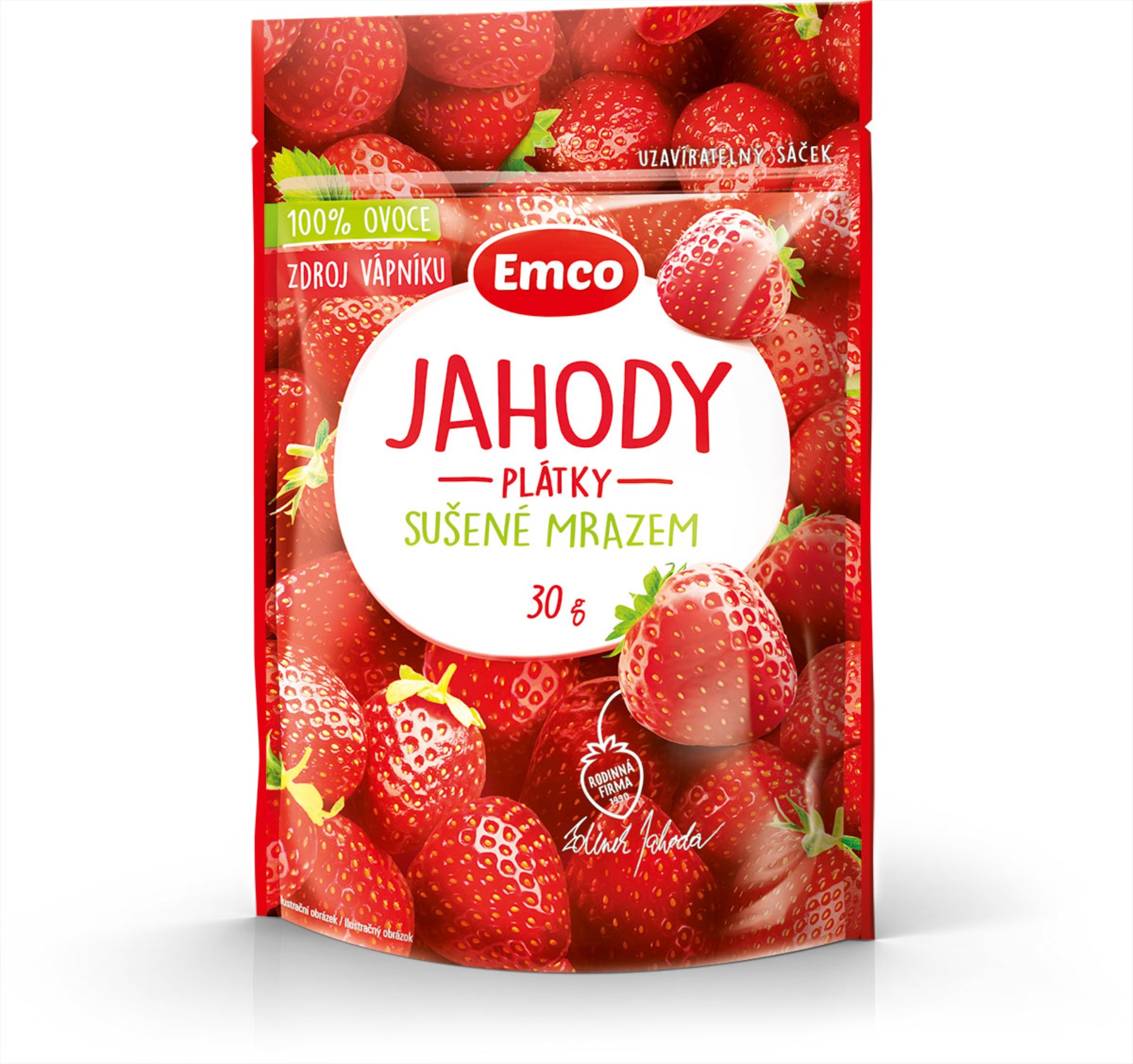 Mrazem sušené ovoce Emco - jahody, 30 g