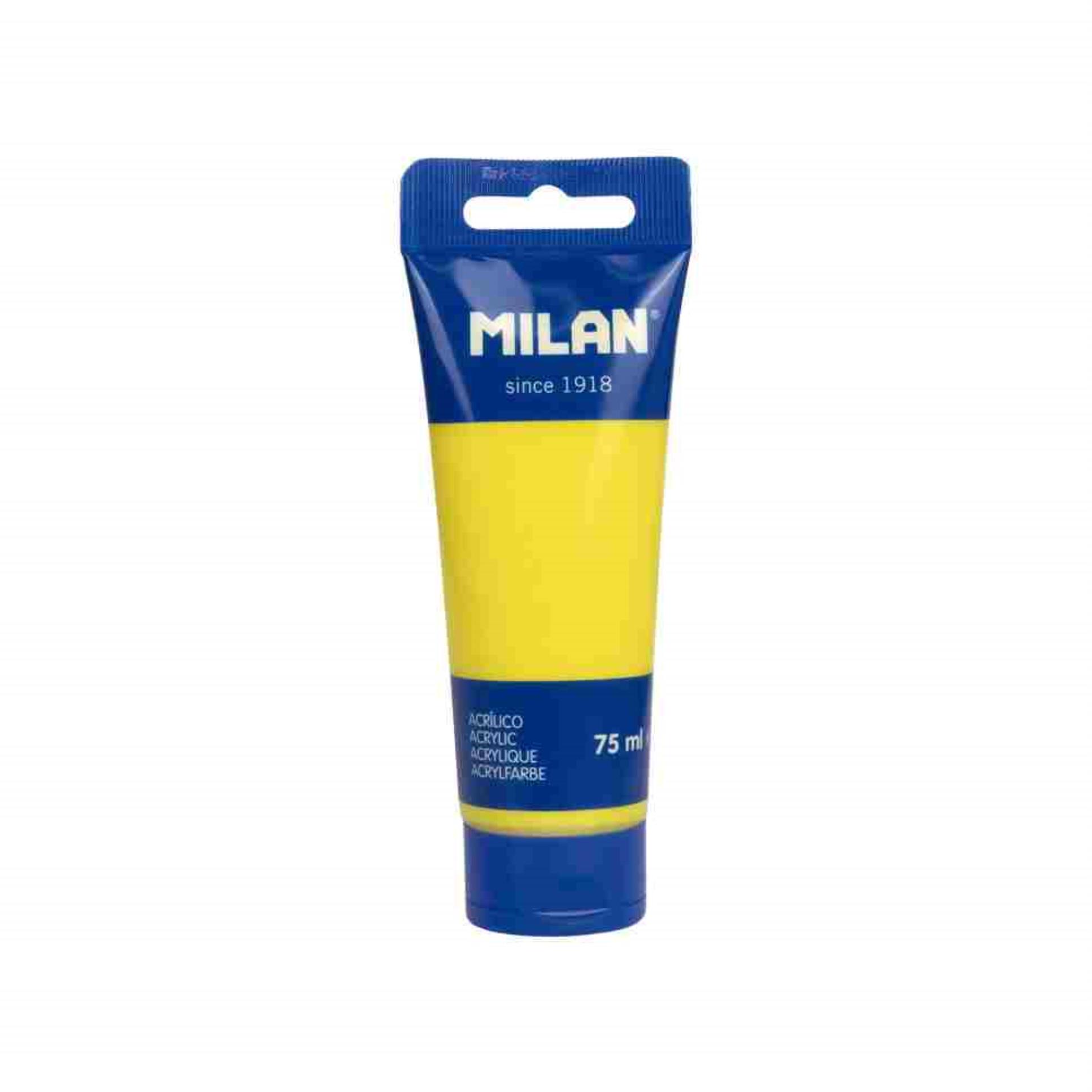 Akrylová barva Milan - 75 ml, žlutá