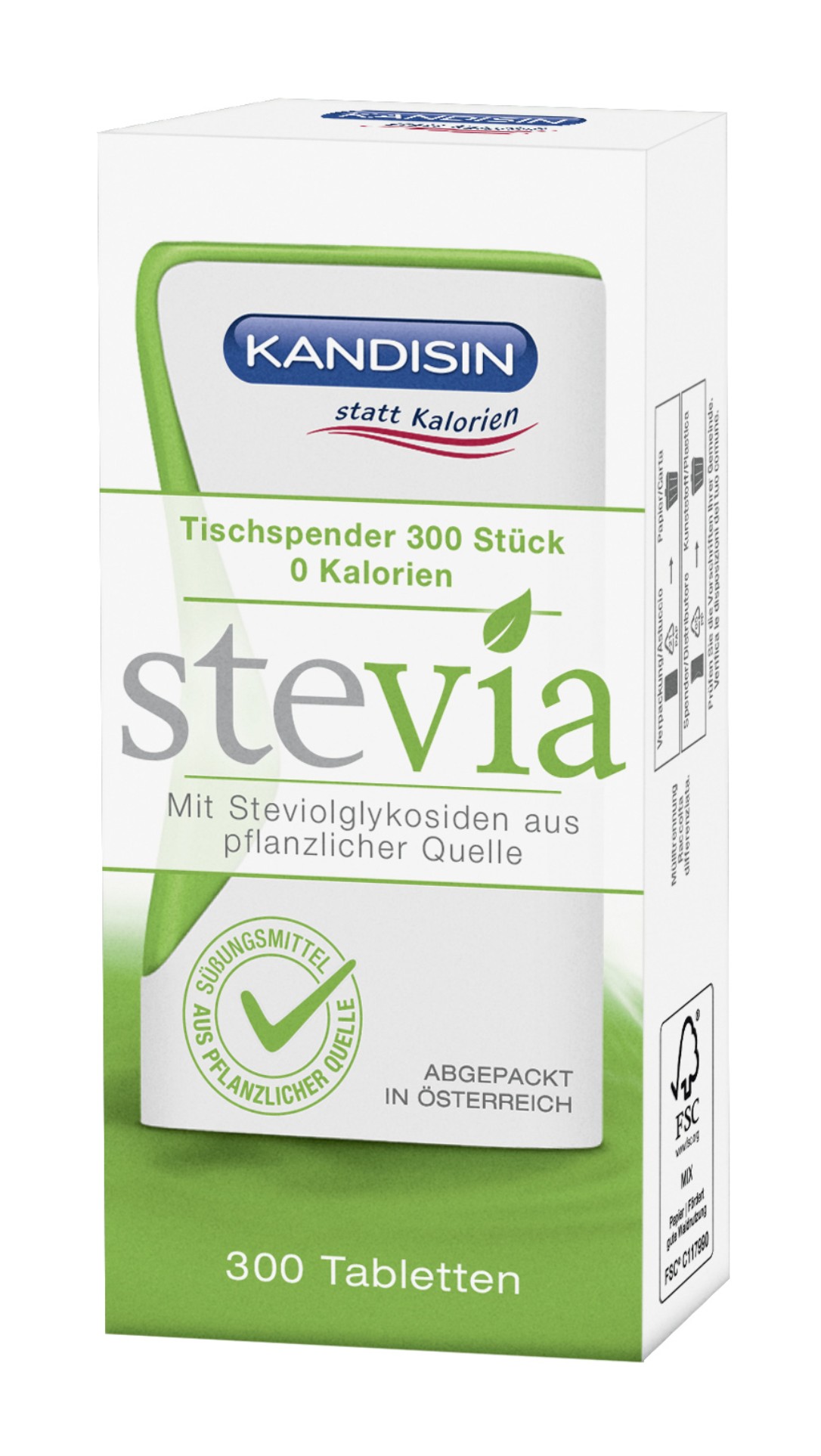 Teekanne Sladidlo umělé Kandisin Stevia - dávkovač, 300 tablet