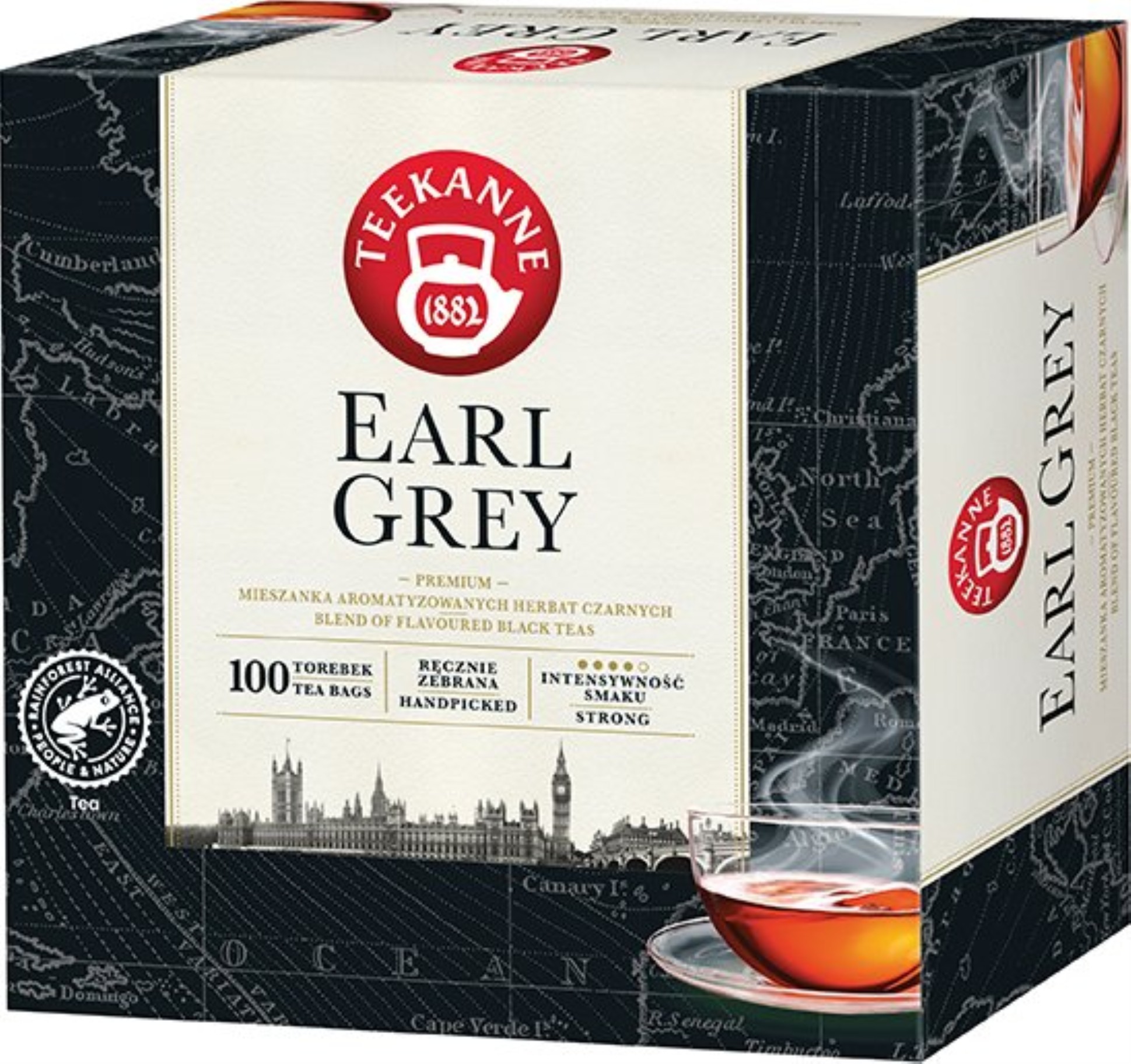Černý čaj Teekanne - Earl Grey, 100x 1,65 g