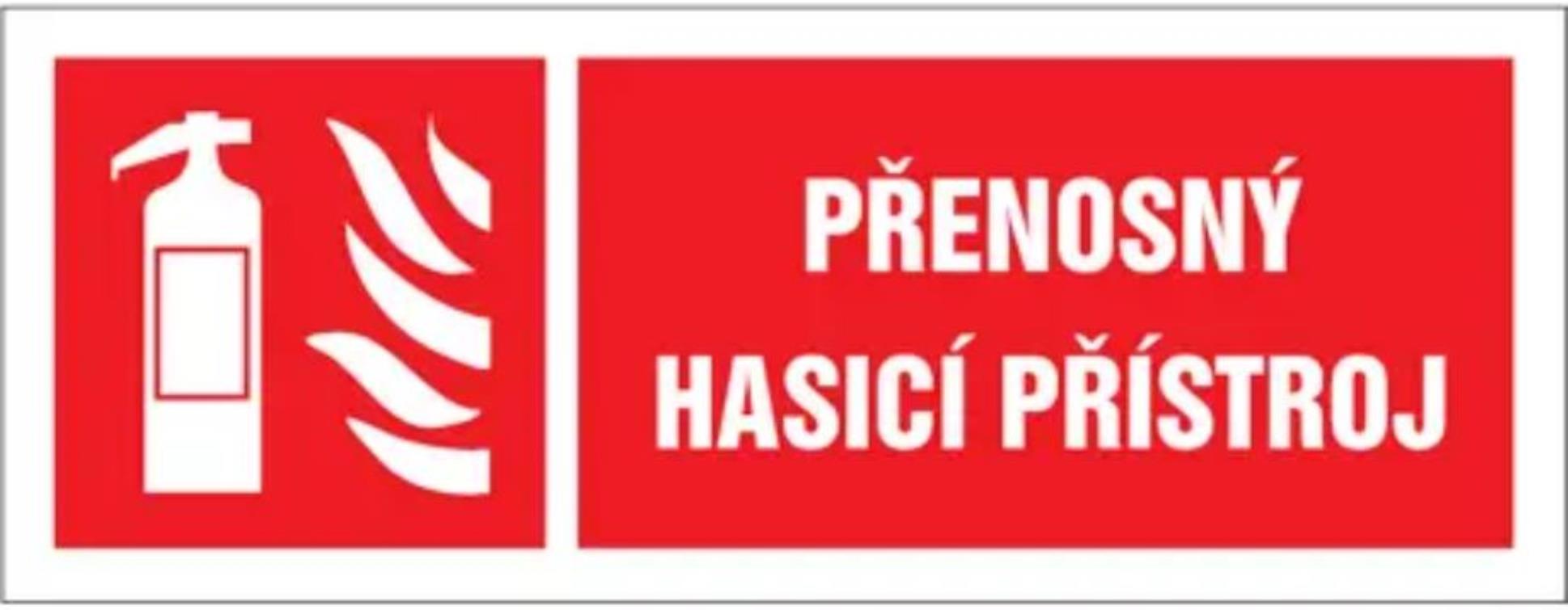 Značka Přenosný hasicí přístroj - samolep. fólie