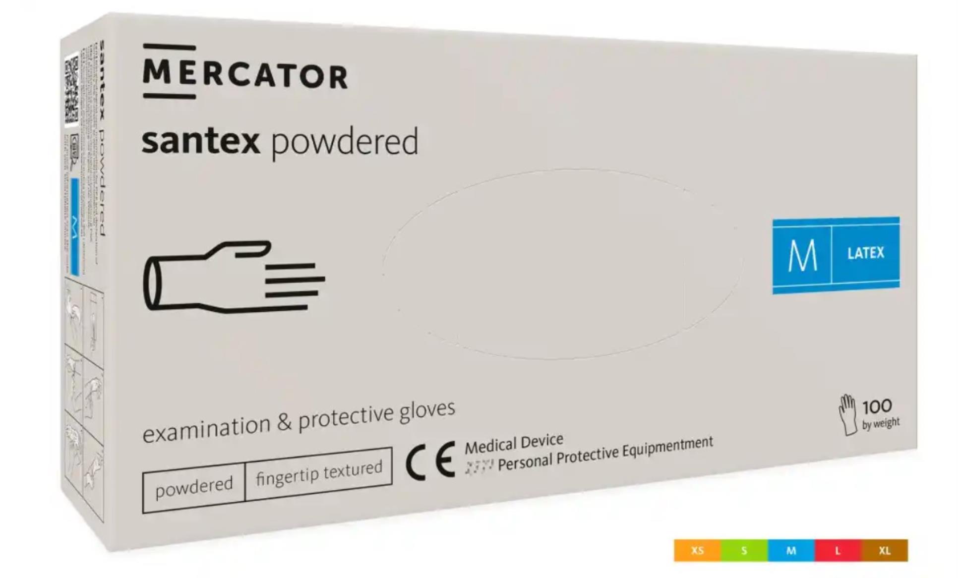 Levně Rukavice Santex powdered - krémové, pudr, vel. XL