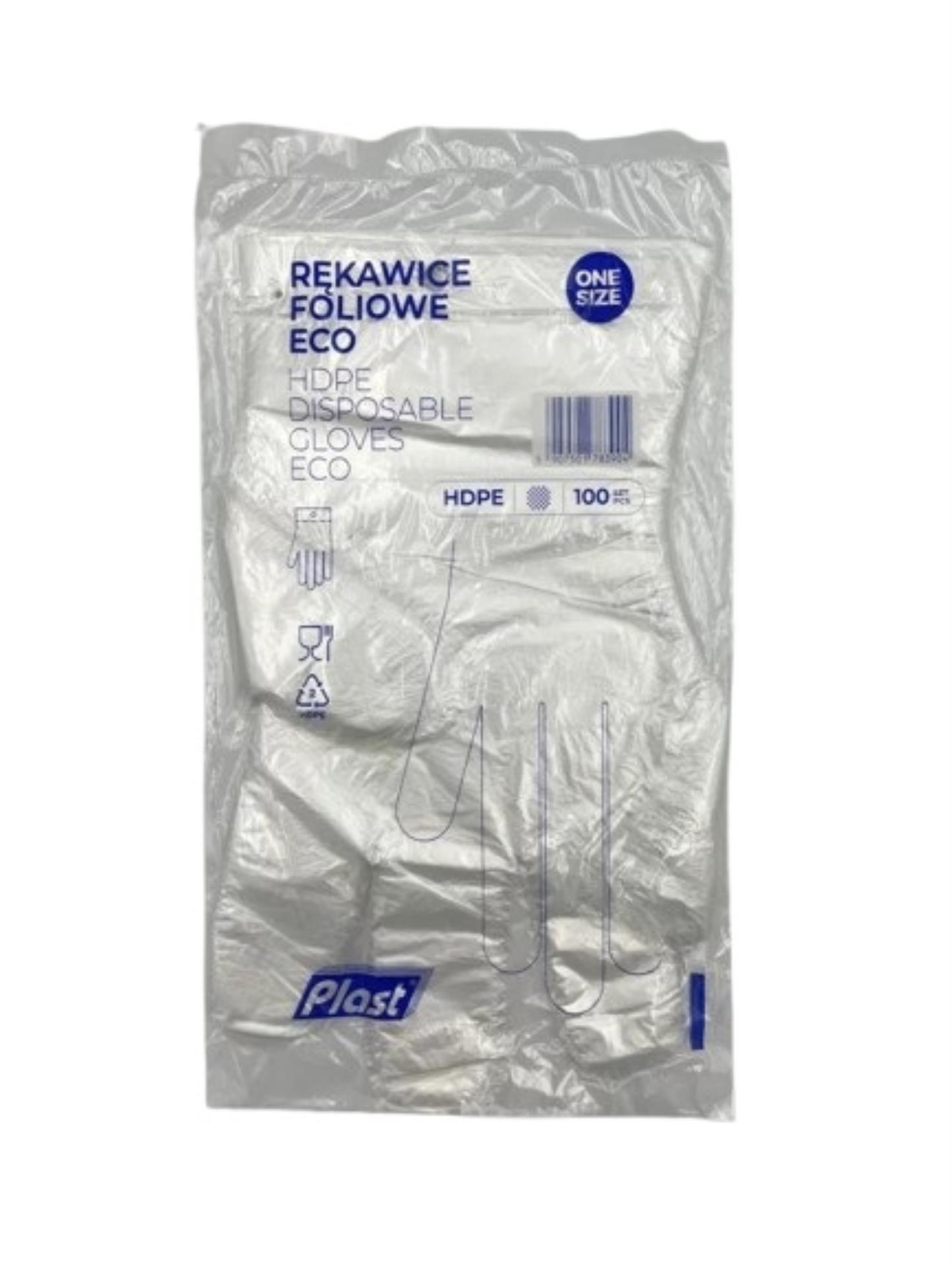 Rukavice HDPE foliové - se závěskou, UNI