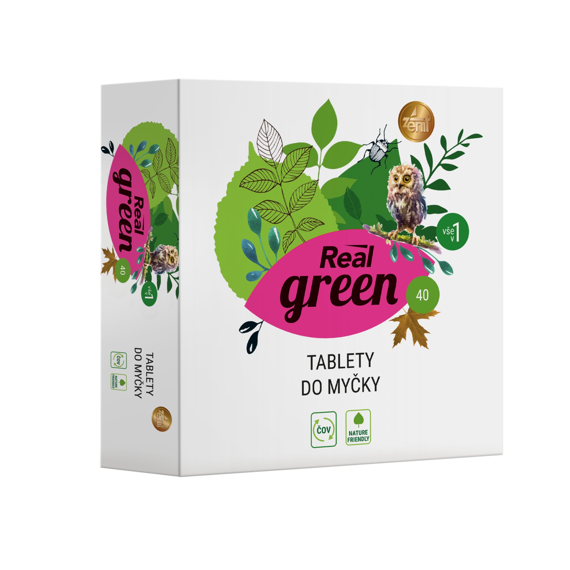 Levně Tablety do myčky Real green - ekologické, 40 ks