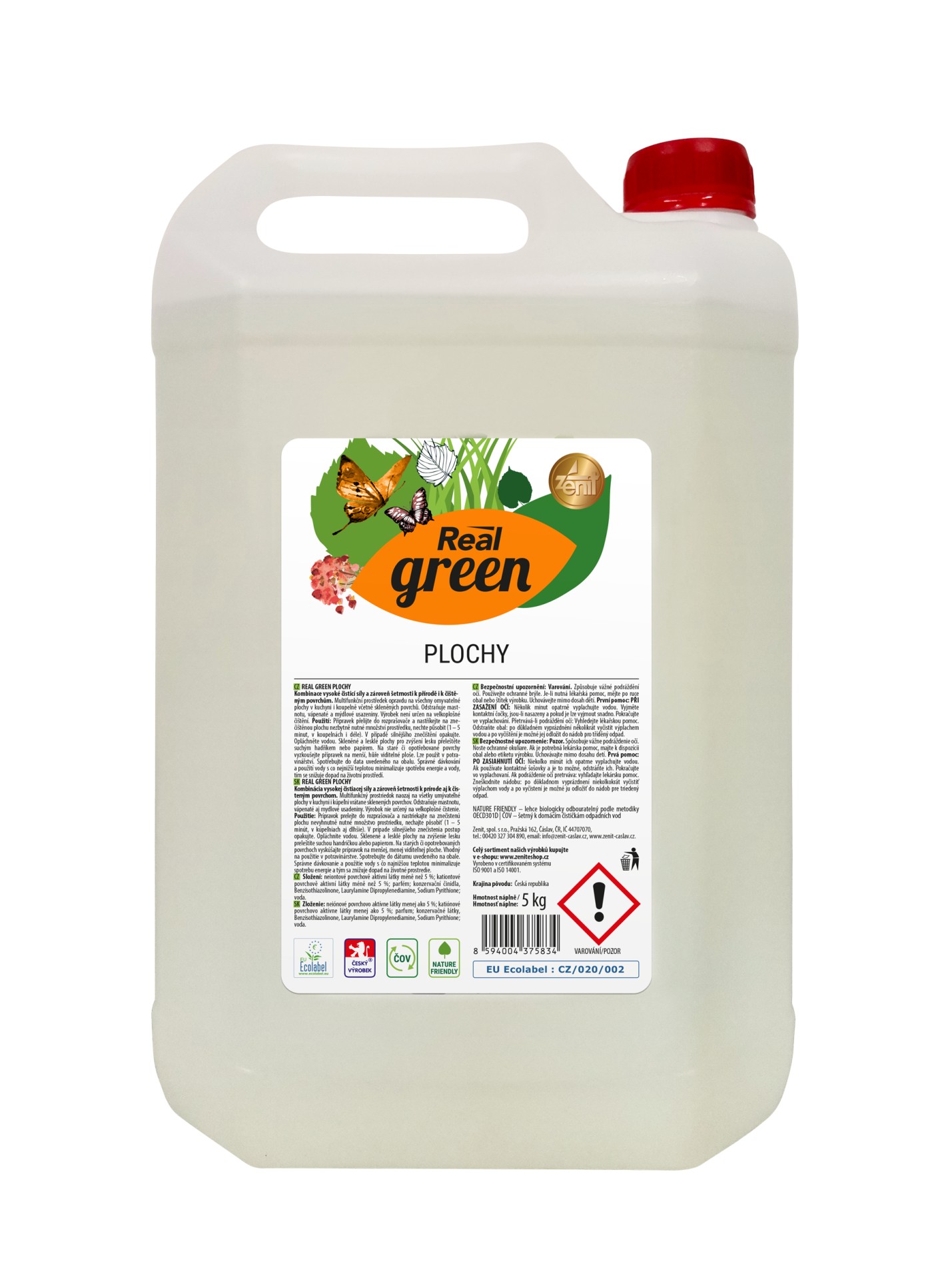 Levně Čisticí prostředek na plochy Real green - 5 kg