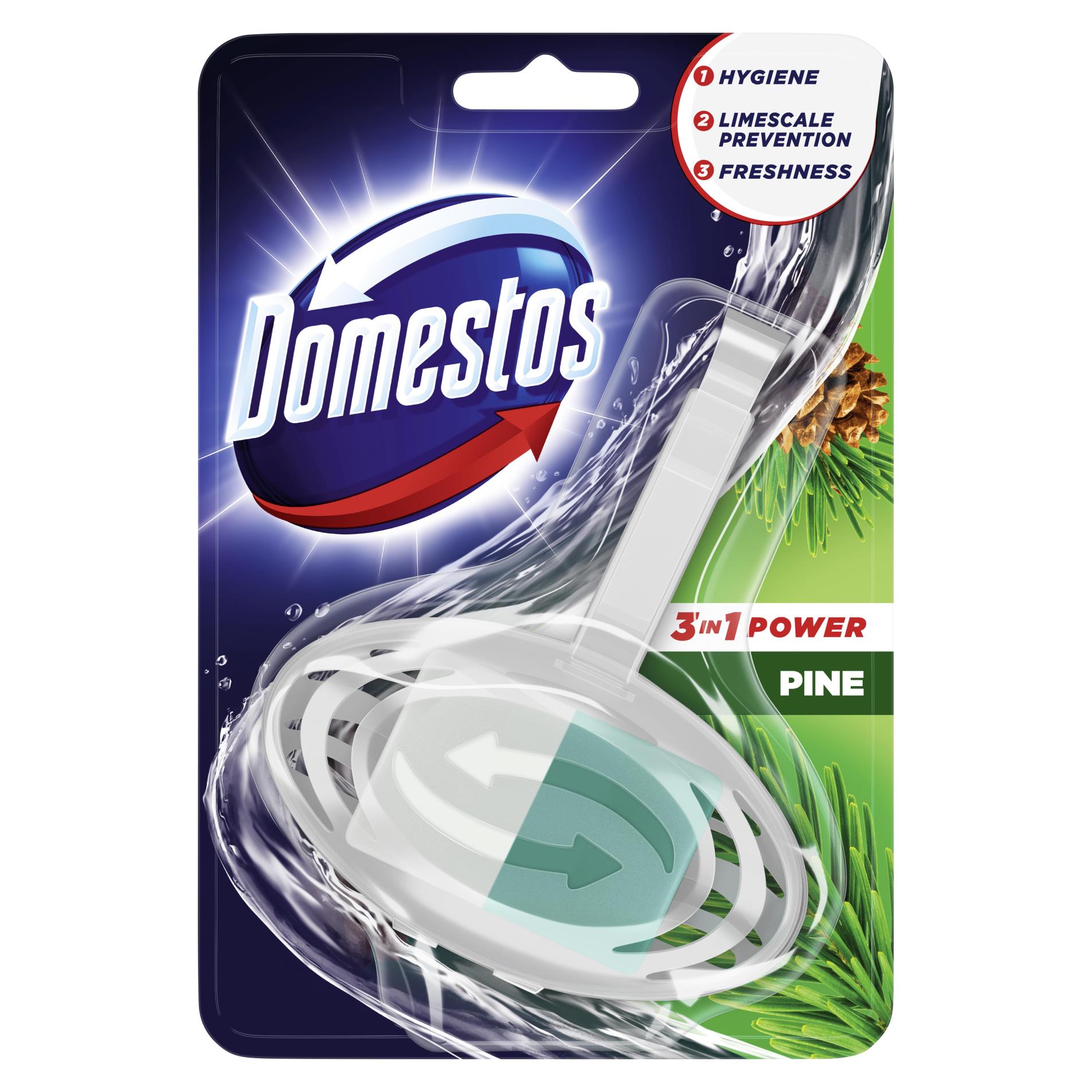 Levně WC blok Domestos 3v1 - pine, 35g