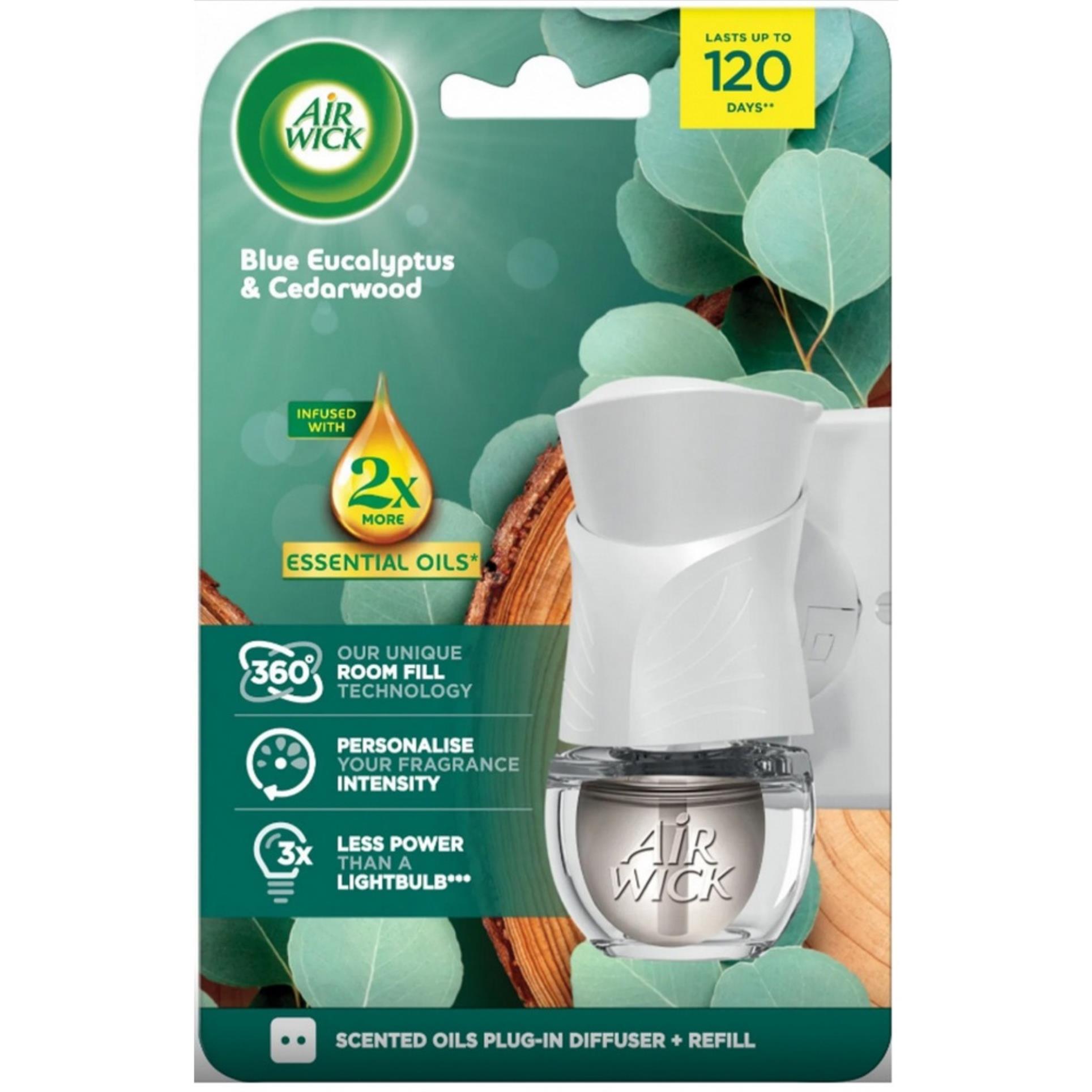 Levně Air Wick Elektrický osvěžovač vzduchu + náplň Eukalyptus a cedrové dřevo 19 ml