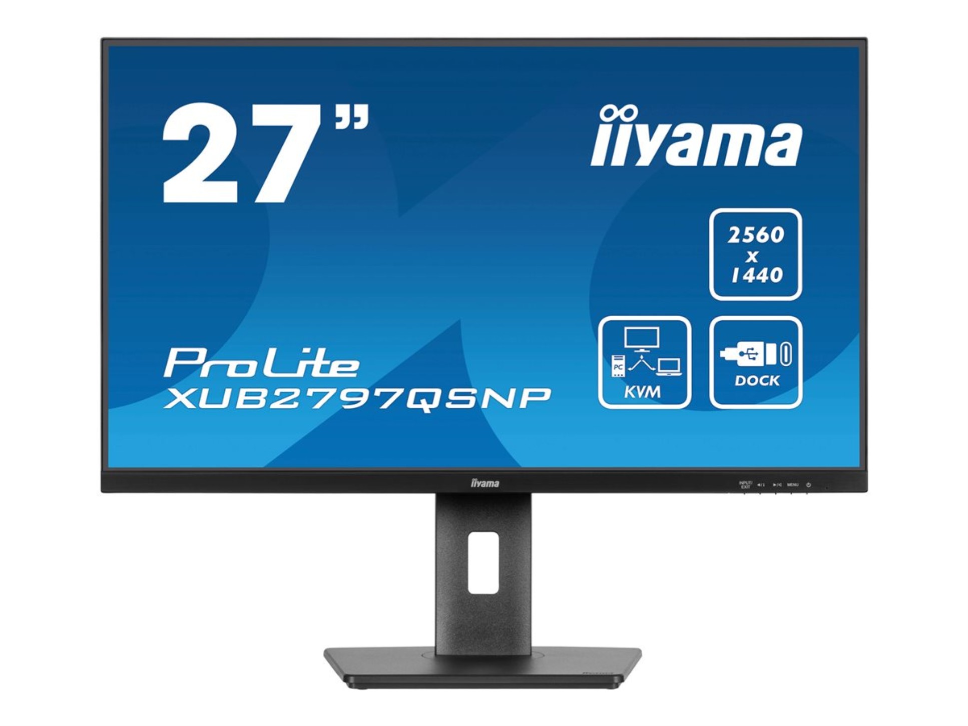 Počítačový monitor iiyama ProLite XUB2797QSNP-B1 - 27", Quad HD, 2560 x 1440, repro, matný...