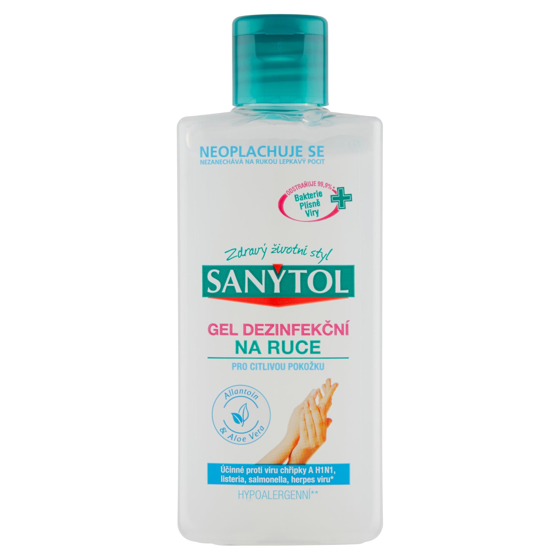Levně Dezinfekční gel na ruce Sanytol pro citlivou pokožku - 75 ml