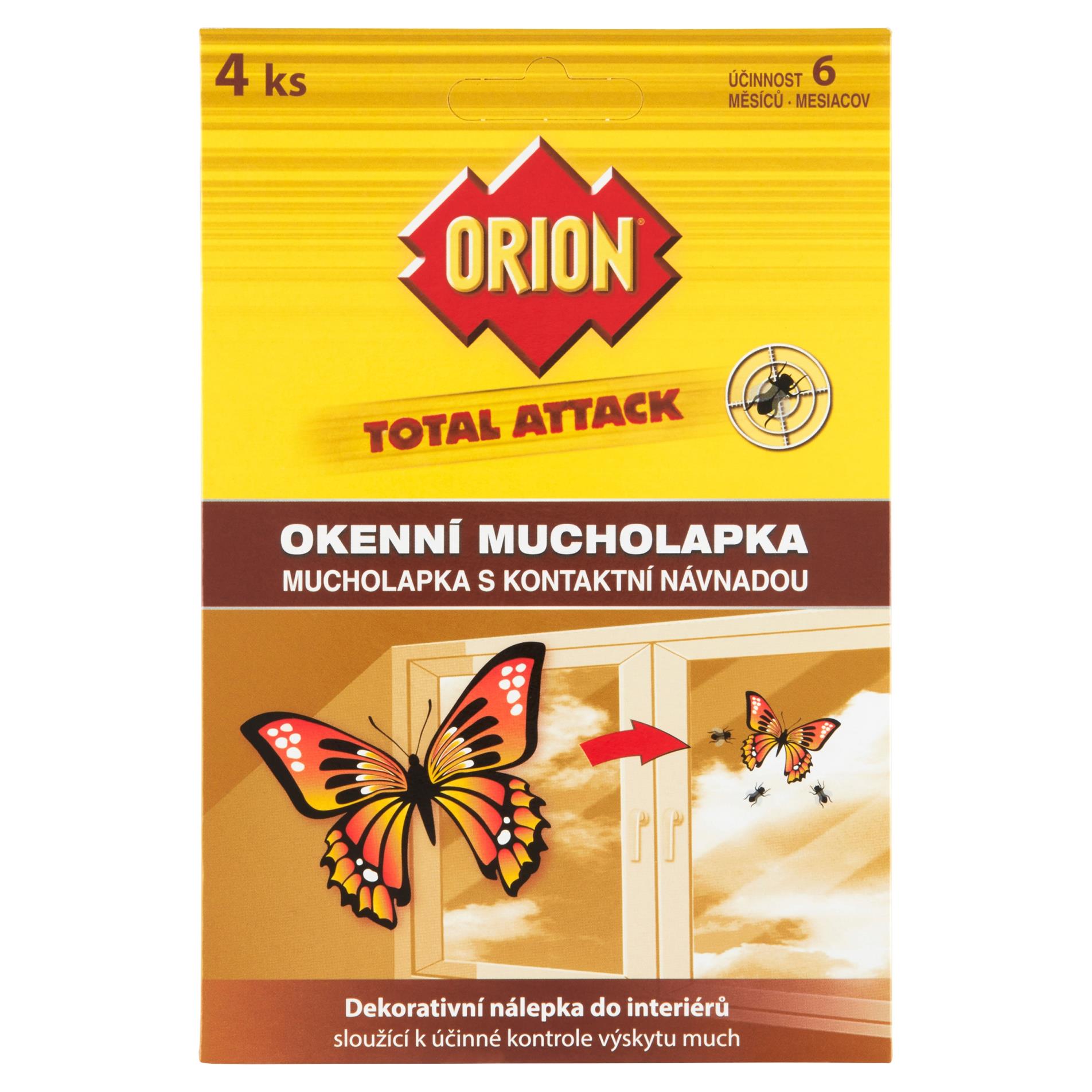 Orion Total Attack Okenní mucholapka, 4 ks